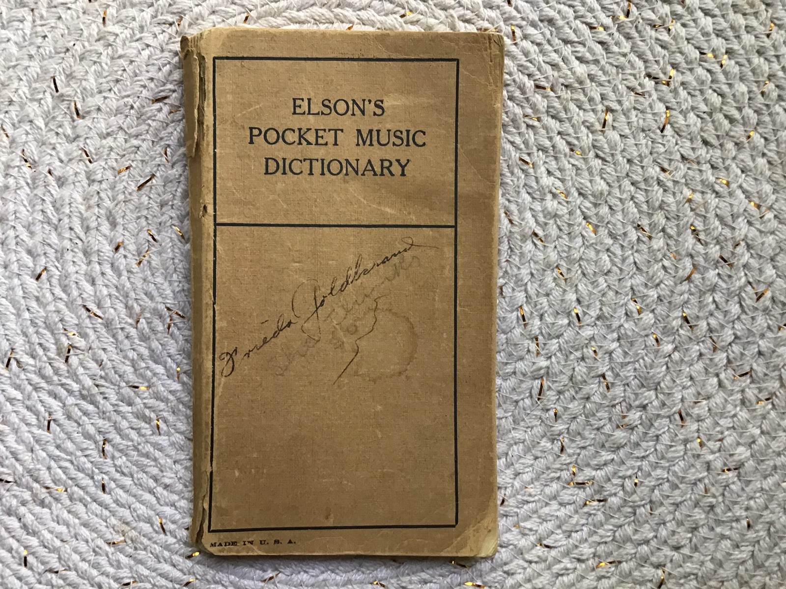Vintage 1909 Elson’s Pocket Music Dictionary Louis C. Elson