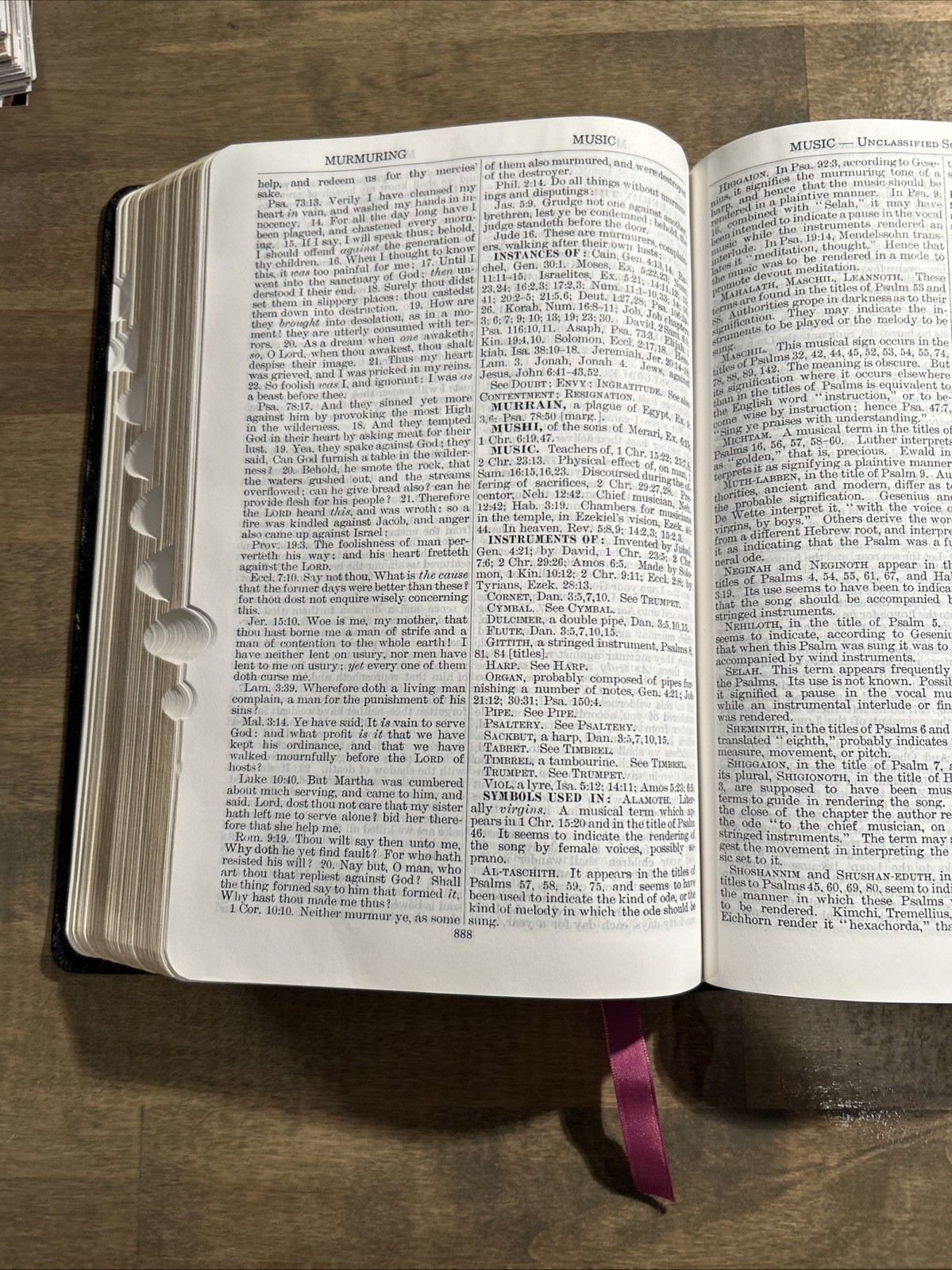 Naves Topical Study Bible Thumb Index Southwestern Vintage 1962 Leather