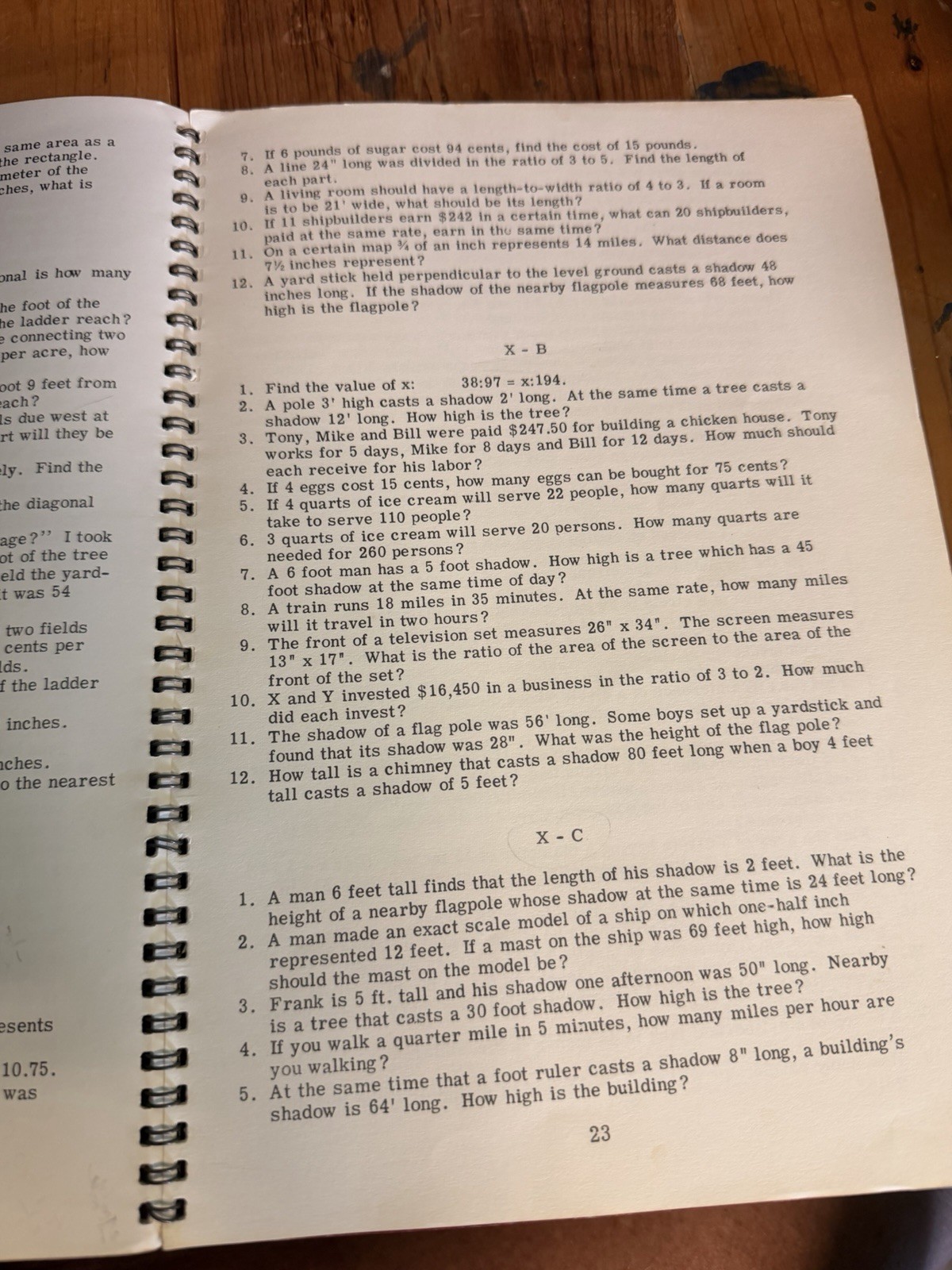 1955 Arithmetic Workbook John A McGuinn Grades 7 8 Vintage Math Book Spiral