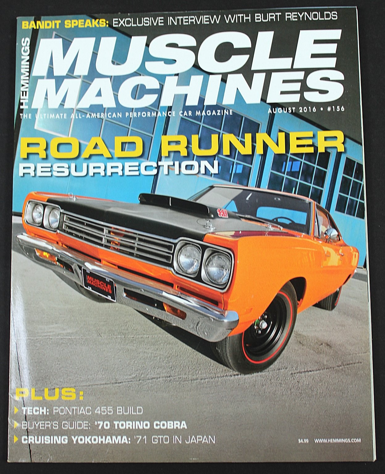 Muscle Machines August 2016 Hemmings Road Runner Resurrection Issue 156