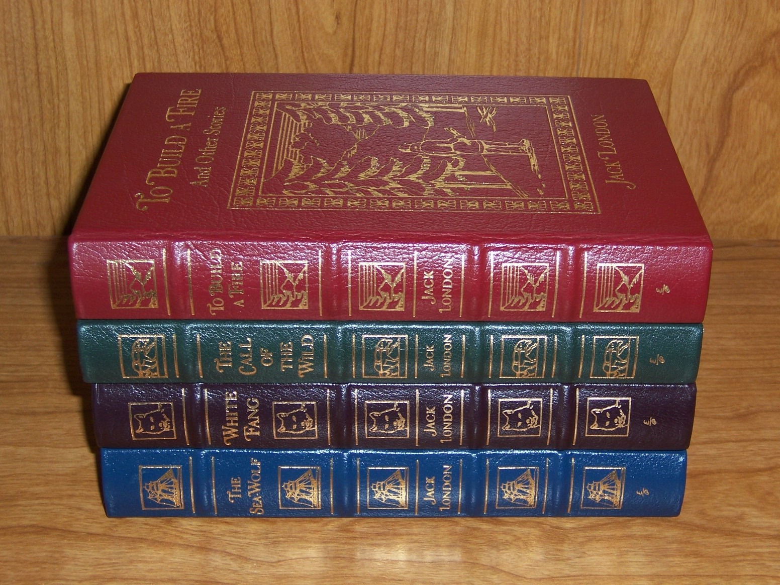 Easton Press JACK LONDON 4 vols Call the Wild White Fang White Fang Build a Fire
