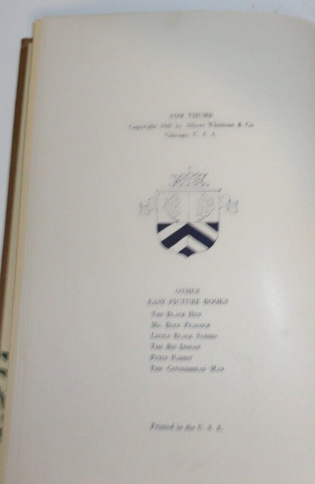 Tom Thumb old english version Albert Whitman, First Edition 1929 USA