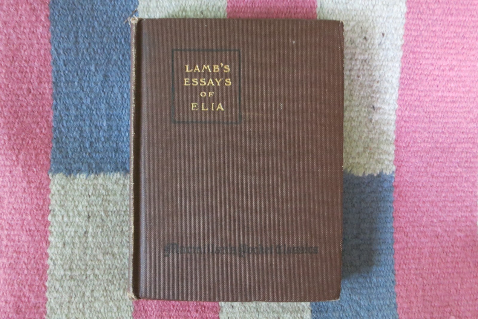Antique 1921 Hardcover Edition Lamb’s Essays Of Elia MacMillan’s Pocket Classics