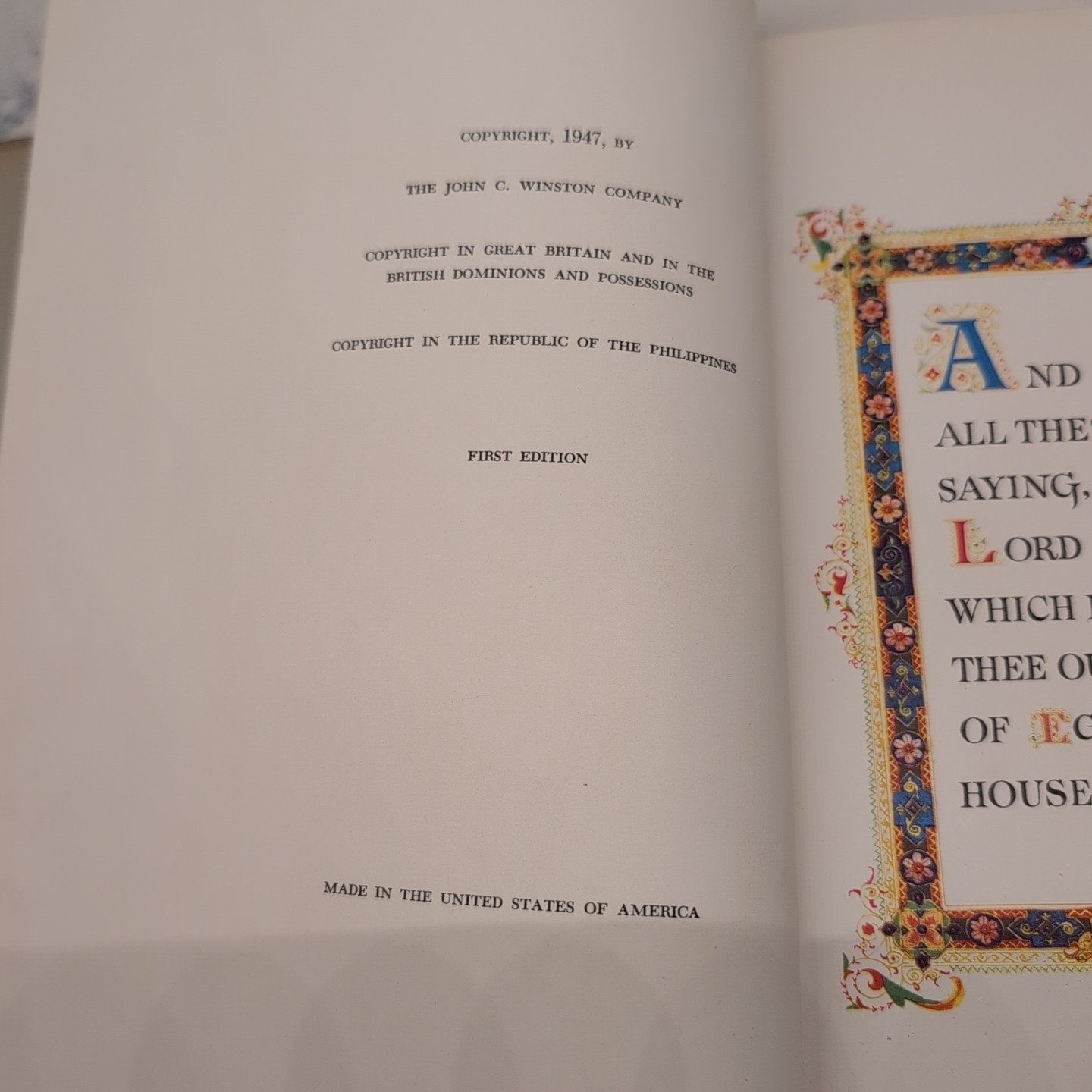 Ten Commandments 1947 The John C Winston Company First Edition
