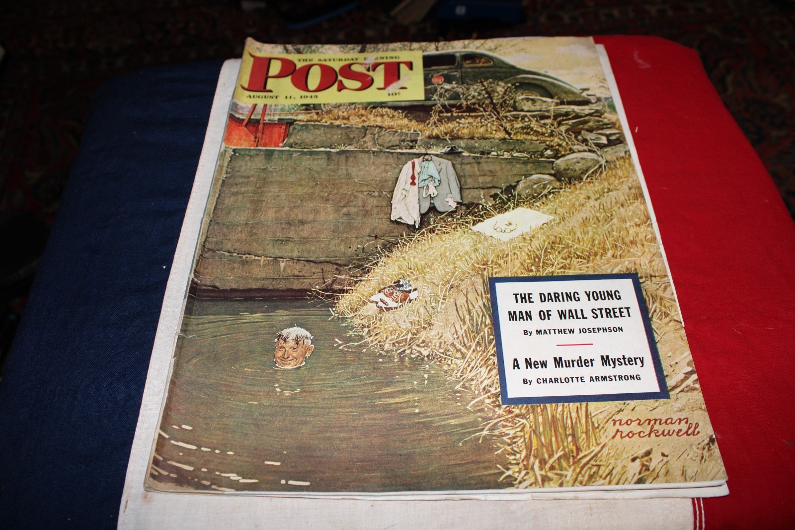 COMPLETE Saturday Evening Post AUGUST 11, 1945, NORMAN ROCKWELL COVER