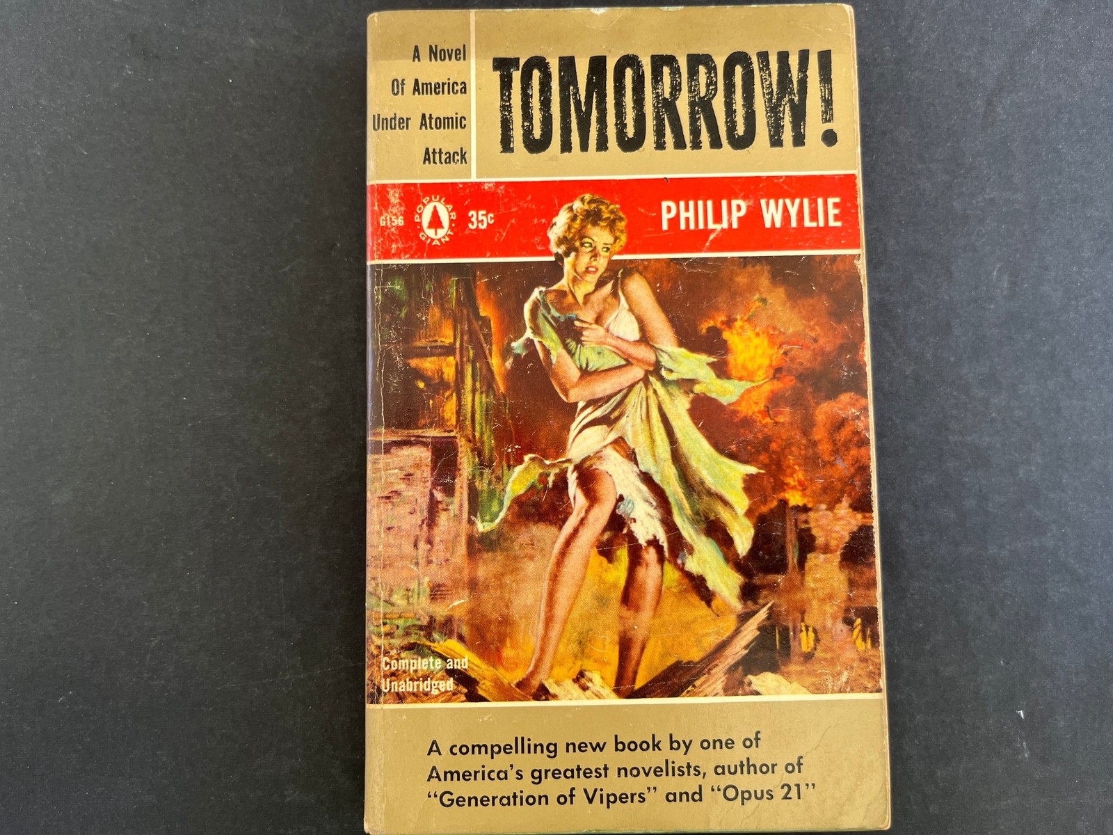 1956 Tomorrow! G156 by Philip Wylie Mass Market Paperback Popular Library Ed