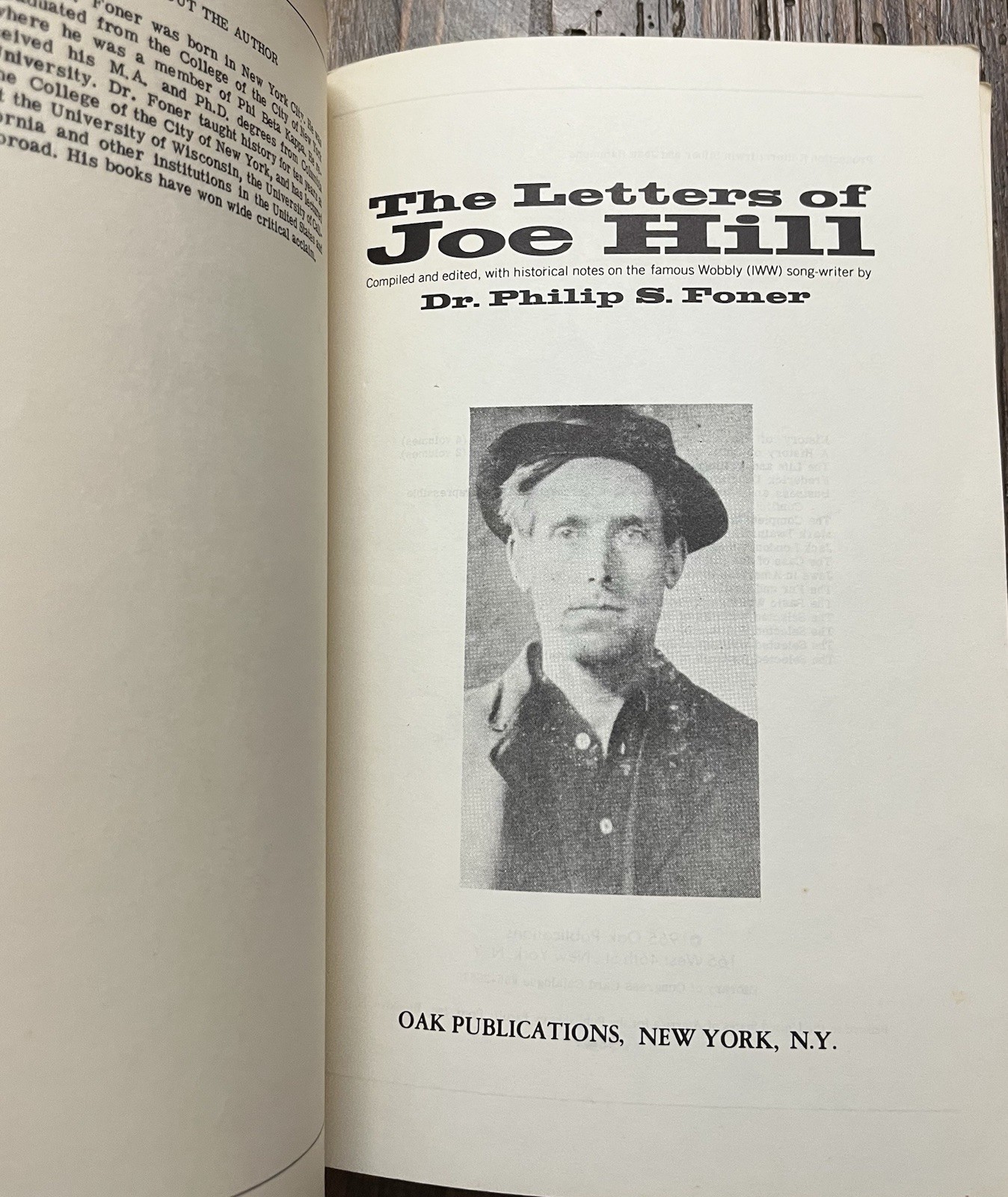 THE LETTERS OF JOE HILL IWW Wobbly Wobblies Union Labor Rights Groups Foner 1965