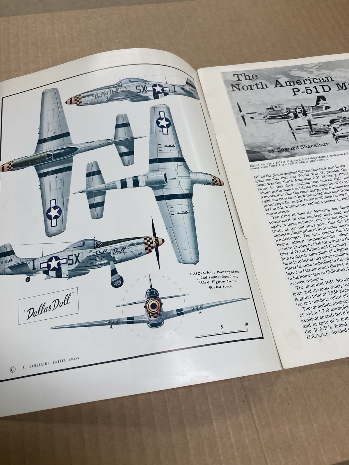 Profile Publications #8 North American P-51-D Mustang WWII Plane