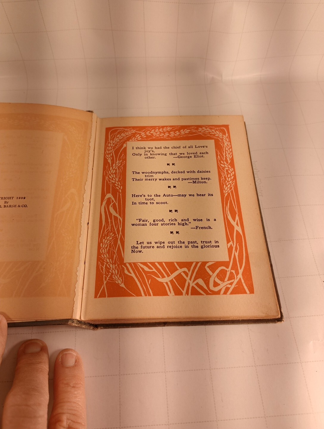 TOASTS-Compiled by Margaret Waters – 1909 – Barse And Hopkins New York