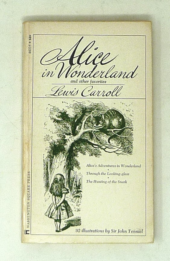 1969 Vintage Alice in Wonderland Looking Glass Original Illustrations Paperback