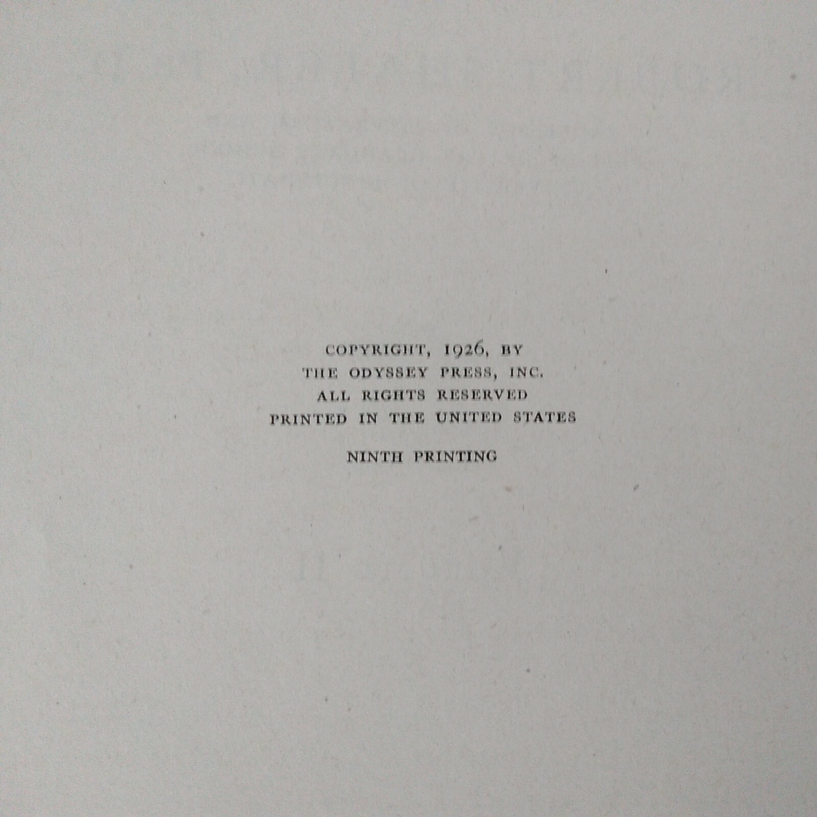 1926 „American Literature“- Selected Texts Robert Shafer, Odyssey Press HC GD