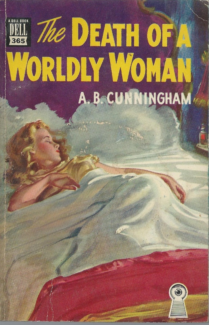 DELL MAPBACK 365 DEATH OF A WORLDLY WOMAN by A. B. CUNNINGHAM Vintage Mystery