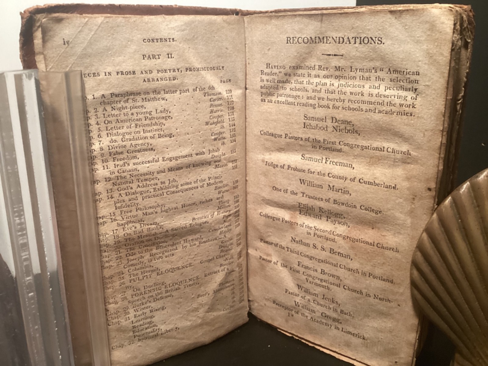 1811 The American Reader – Asa Lyman – Early Portland Maine Imprint