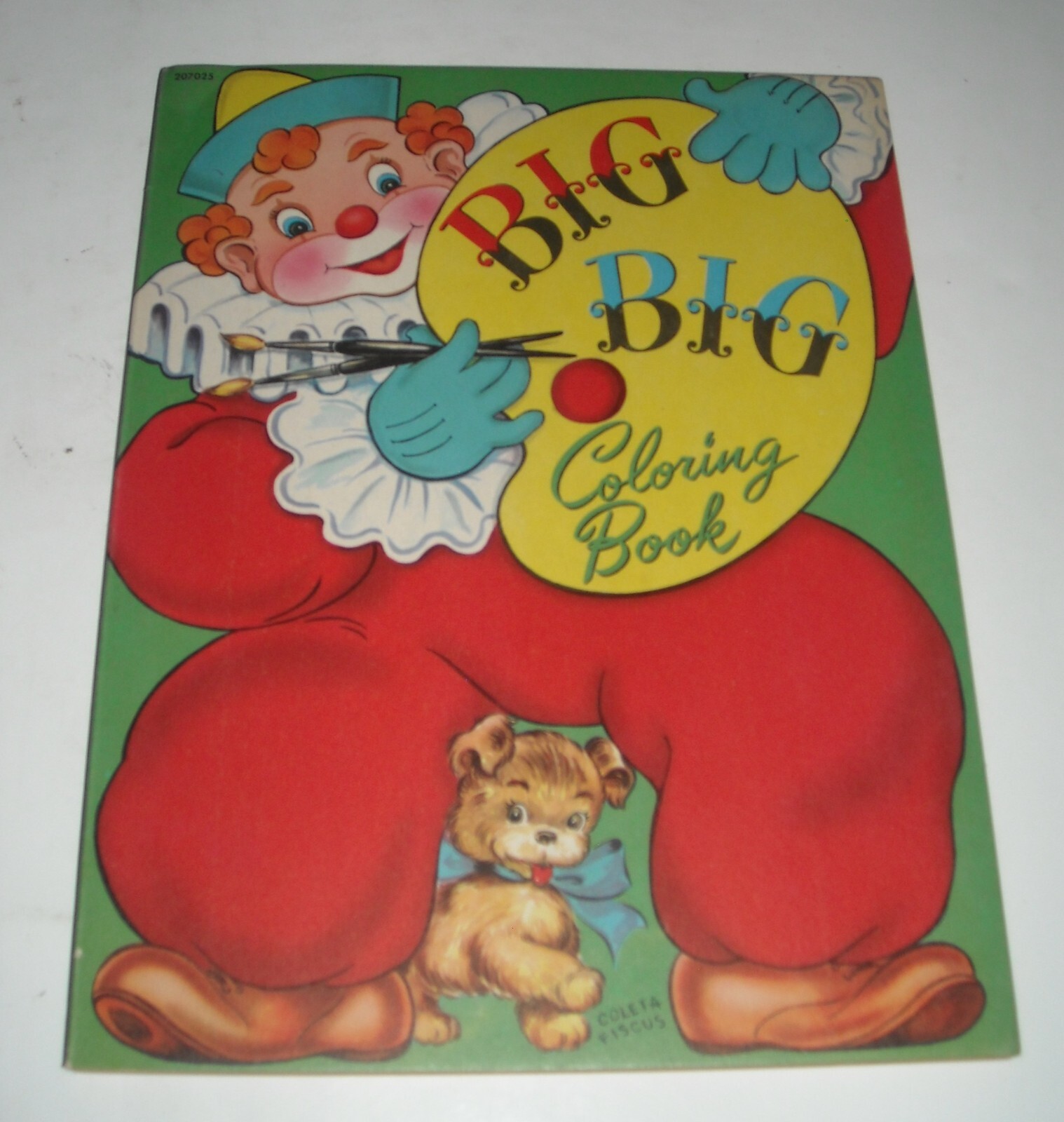 WHITMAN BIG BIG VINTAGE COLORING BOOK 1951 UNUSED NEW COLETA FISCUS COVER ART