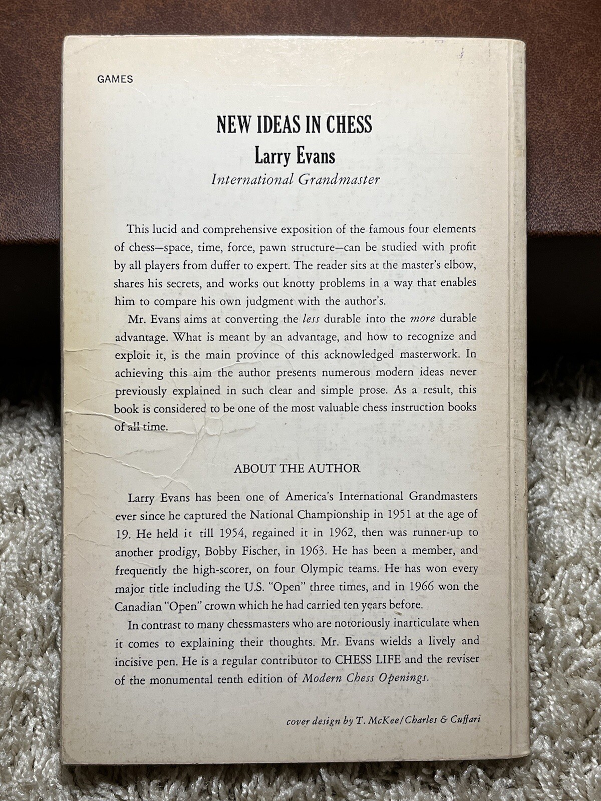 New Ideas in Chess by Larry Evans 1969 Paperback Cornerstone Library