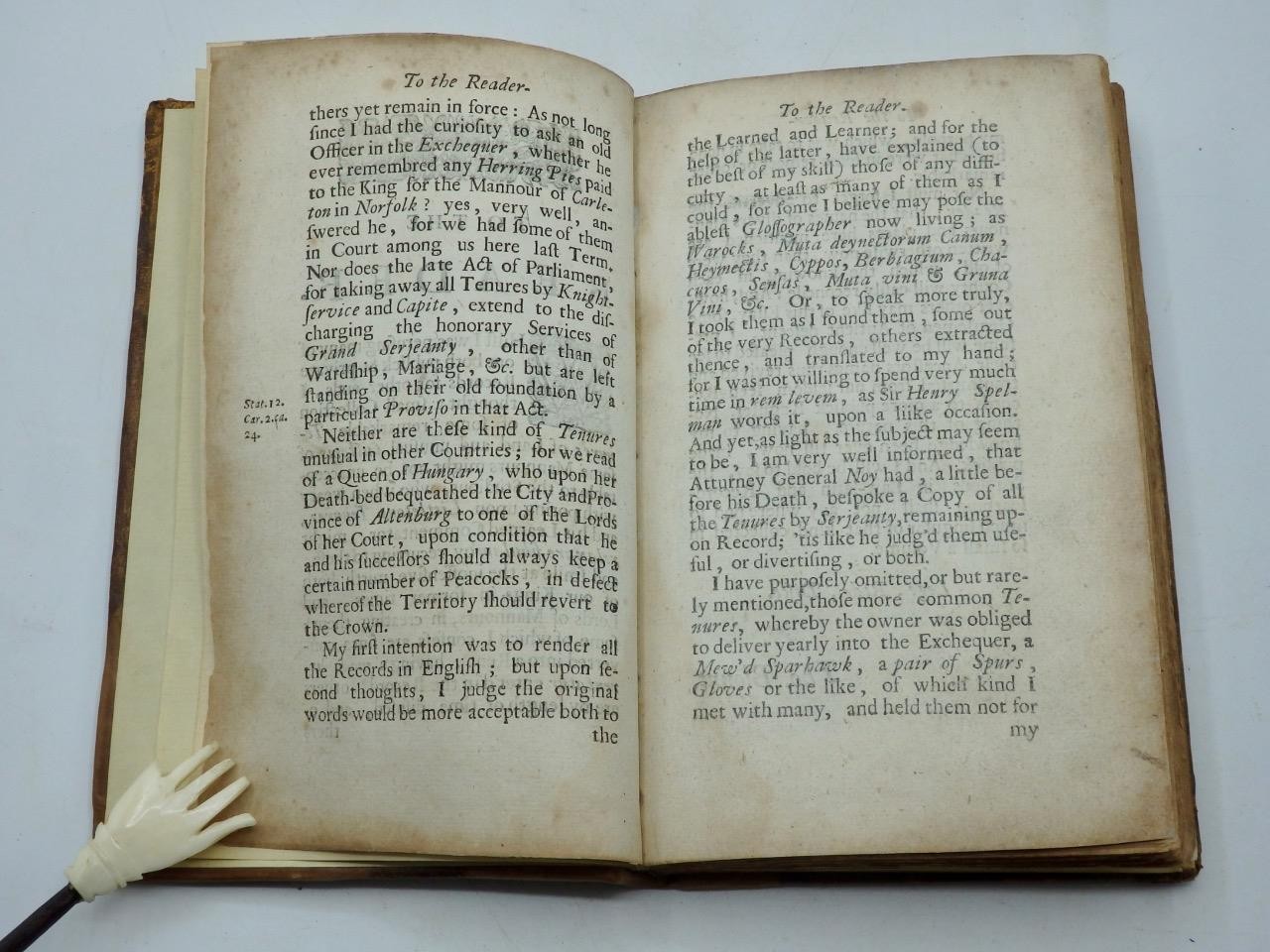 1679 FRAGMENTA ANTIQUITATIS Antient Tenures of Land, Customs of Mannors FOLKLORE