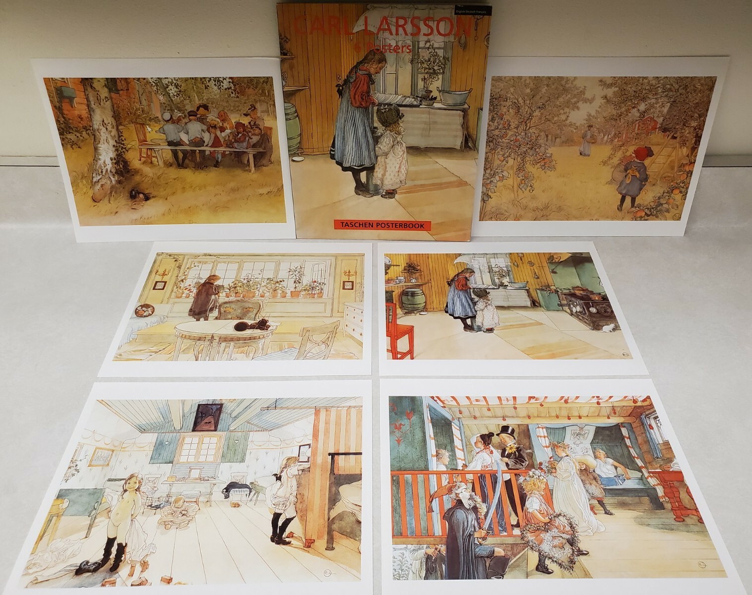 Carl Larsson Taschen Posterbook 6 Framable Art Prints in Folio 12″ x 9″