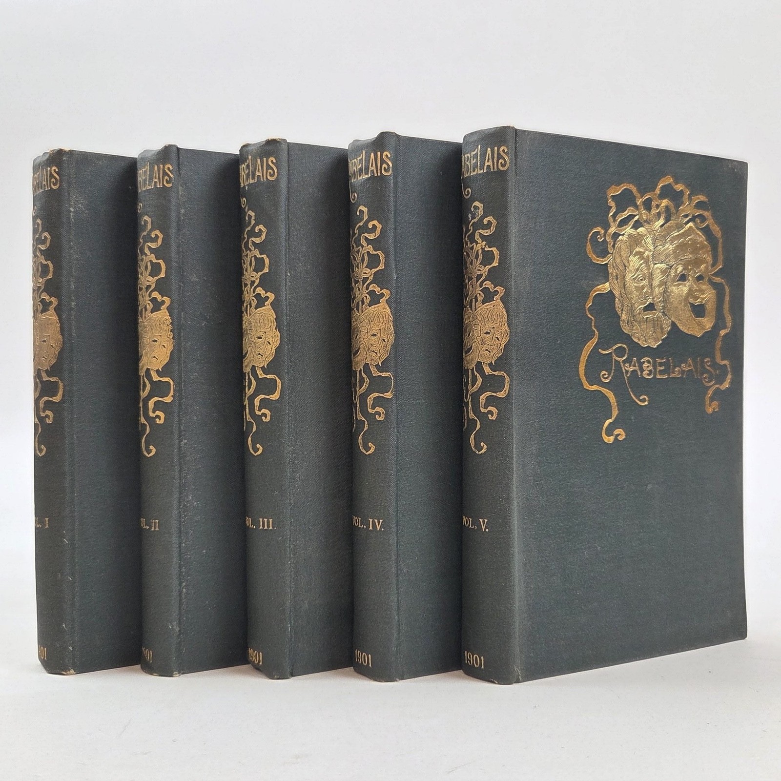 Thomas Urquhart / THE WORKS OF FRANCOIS RABELAIS 5 Vol Complete 1901