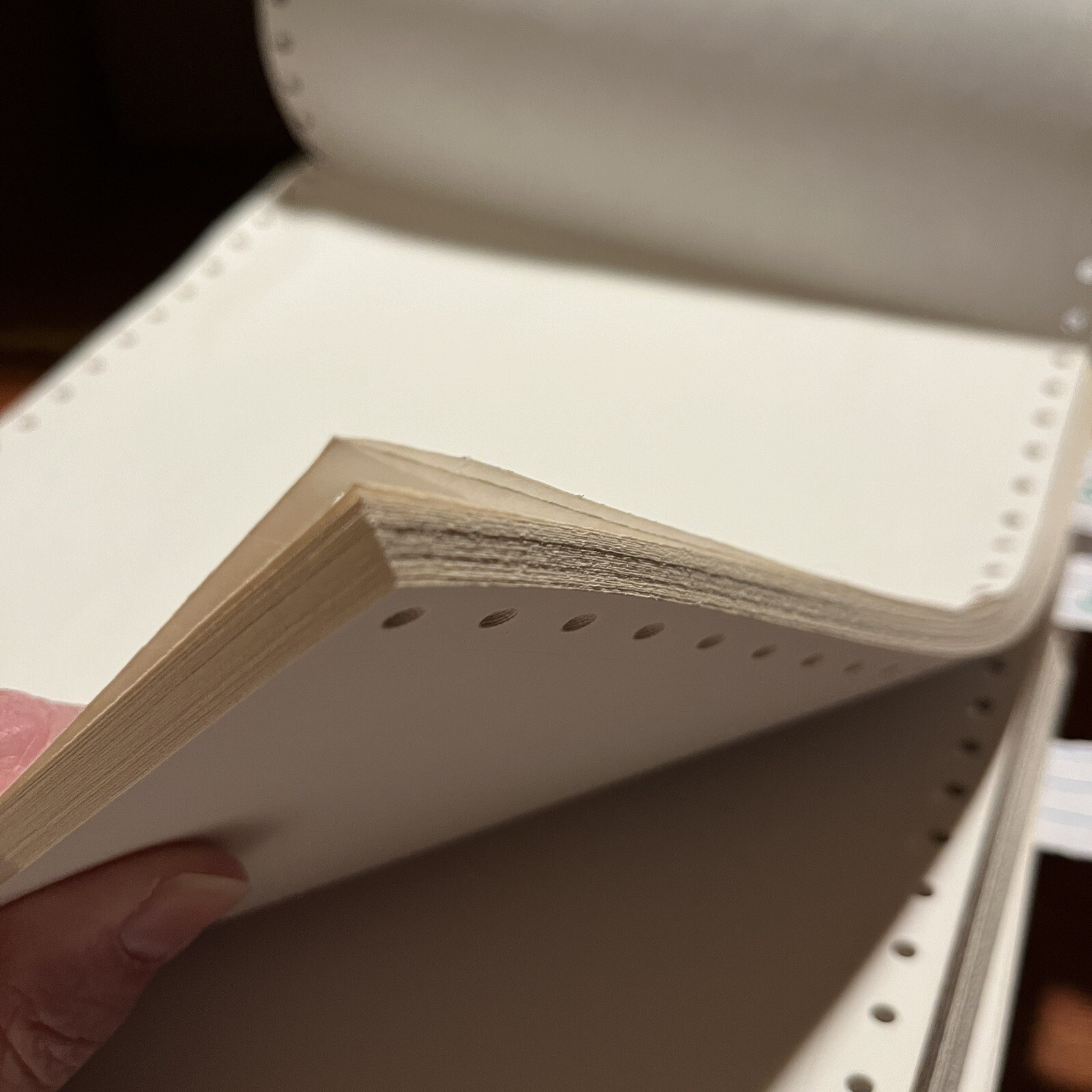 Tractor Feed Holes Dot Matrix Printer Paper Continuous Banner 8.5×11″ White (50)