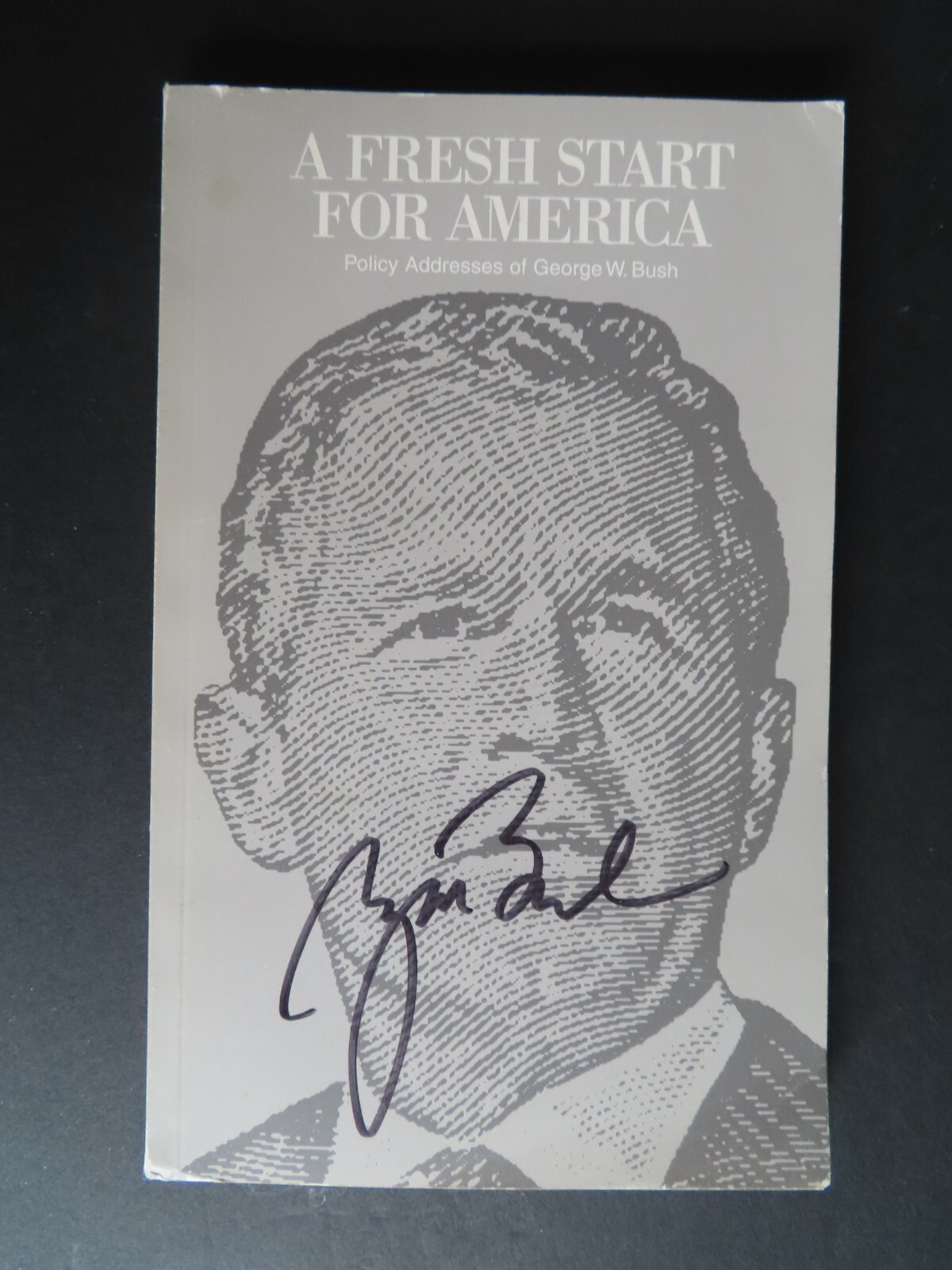 Authentic Signed Book George W. Bush – A Fresh Start For America COA R&R Auction