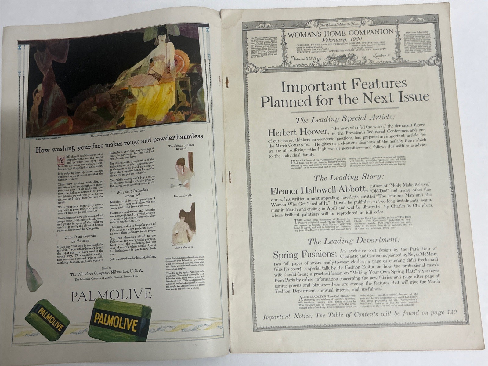 Lot Of 2 “Women’s Home Companion” Feb 1920 & Aug 1926 Nice