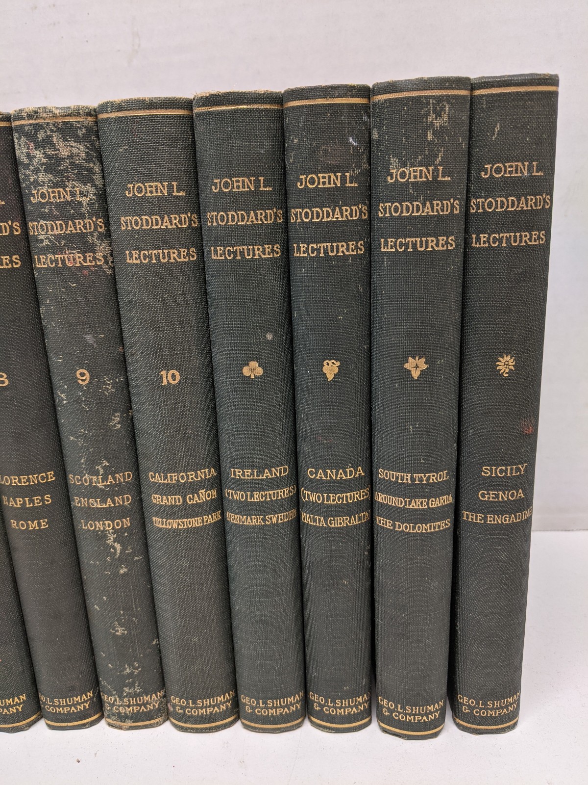 John L Stoddard’s Lectures 10 volume book set + 4 supplements, 1897-1901