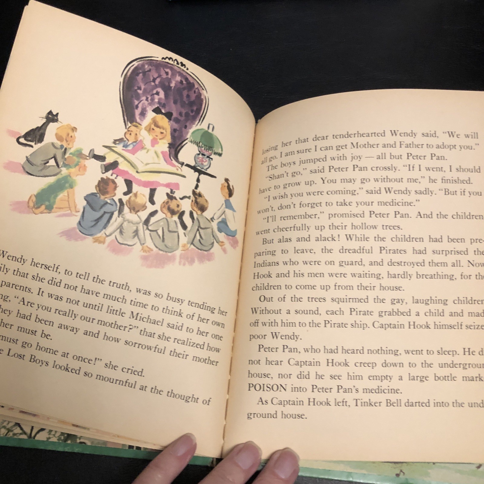 Vintage Peter Pan Children’s Hardcover Book Wonder Books 1952
