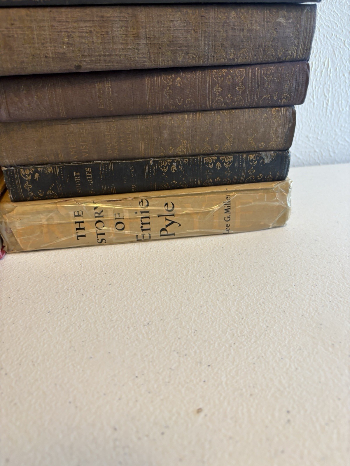Lot of 19 Vintage Antique Hardcover Books – Mixed Titles Home Decor / Bookshelf