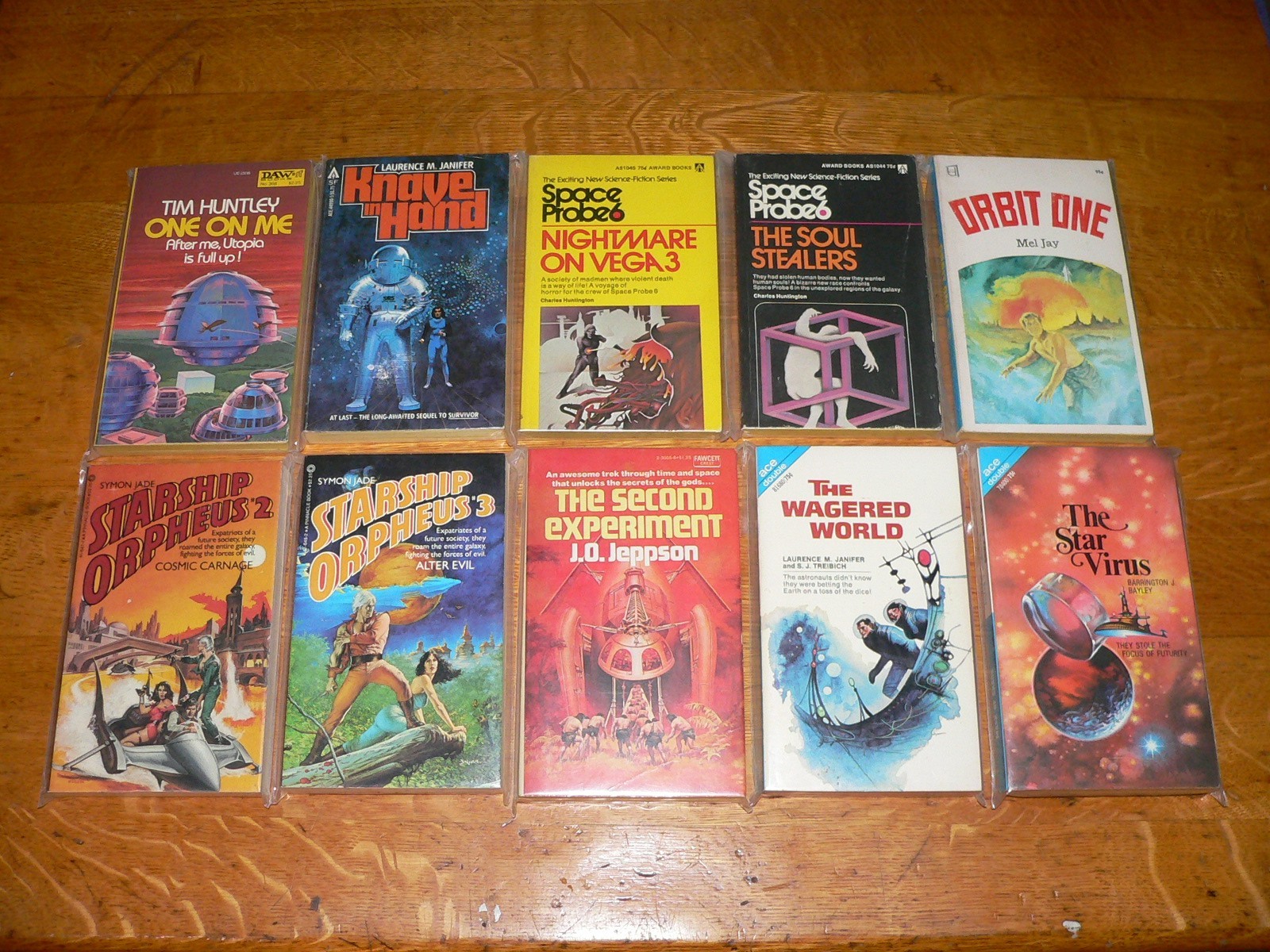 Lot of 10 Like New Vintage Paperback Science Fiction Books, Various Authors
