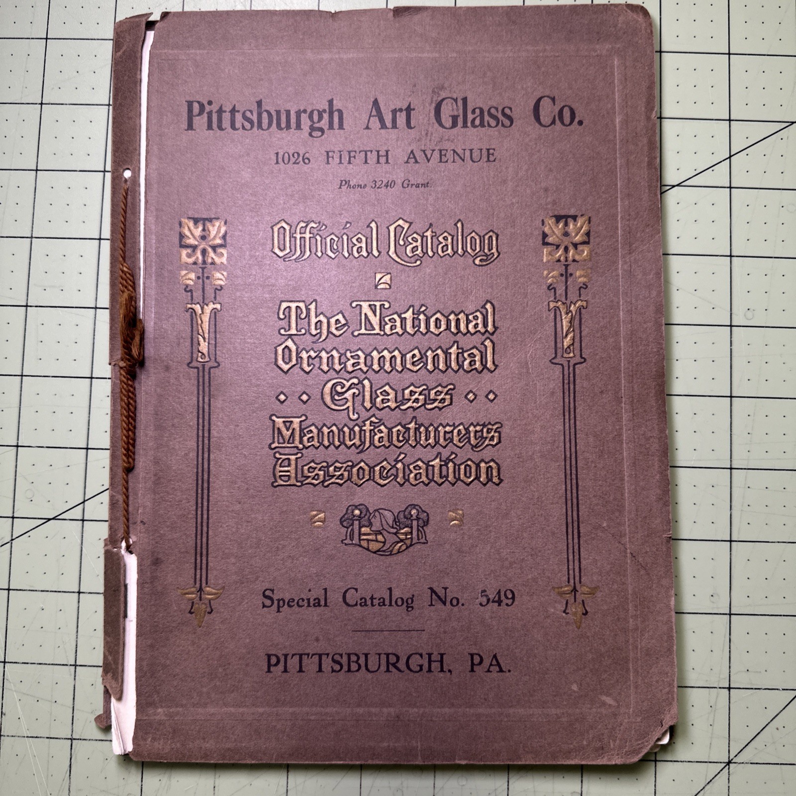RARE Pittsburgh Art Glass Company Illustrated Trade Special Catalog No.549 1909
