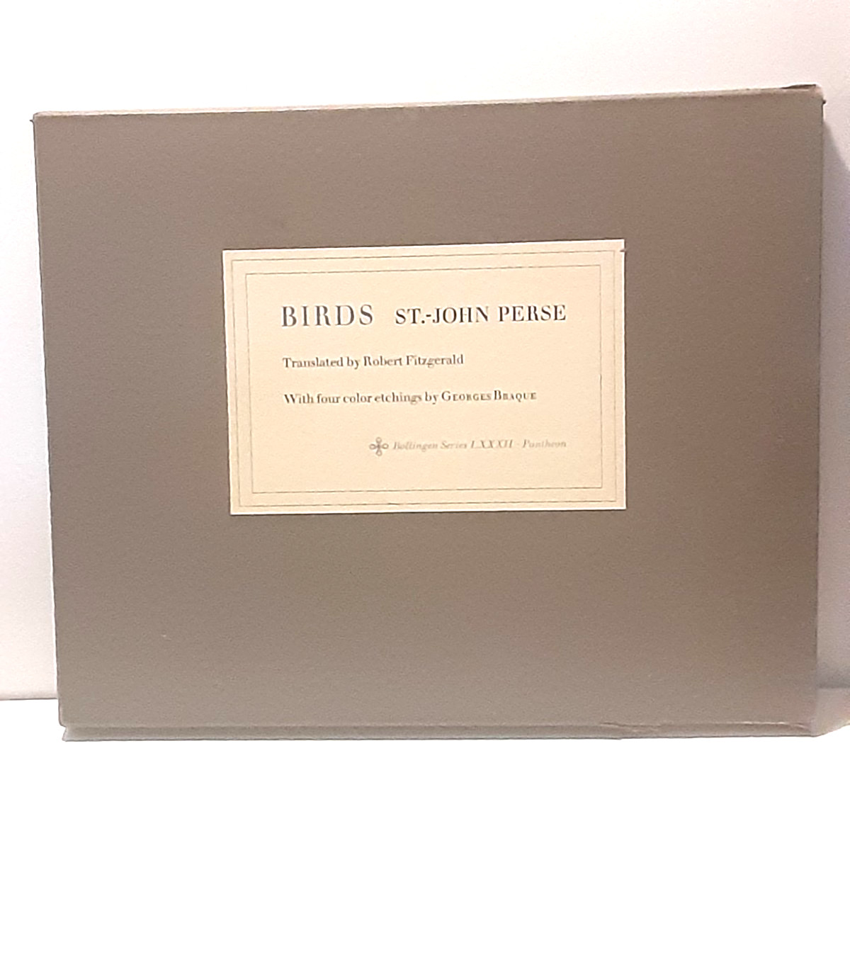 BIRDS by ST. JOHN PERSE | 1st ED | 1966 | HC | PANTHEON | 4 Etchings G. Braque