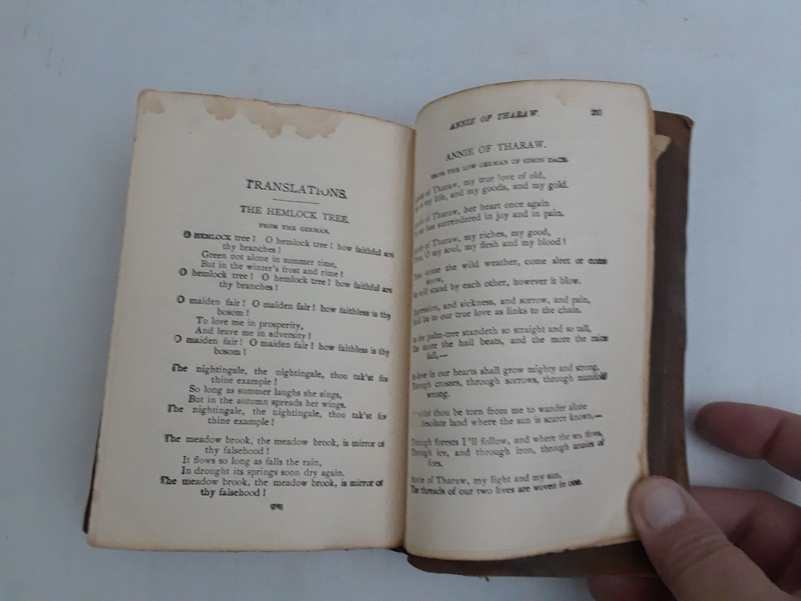 Antique Soft Suede Leather Bound Longfellow’s Courtship of Miles Standish Book