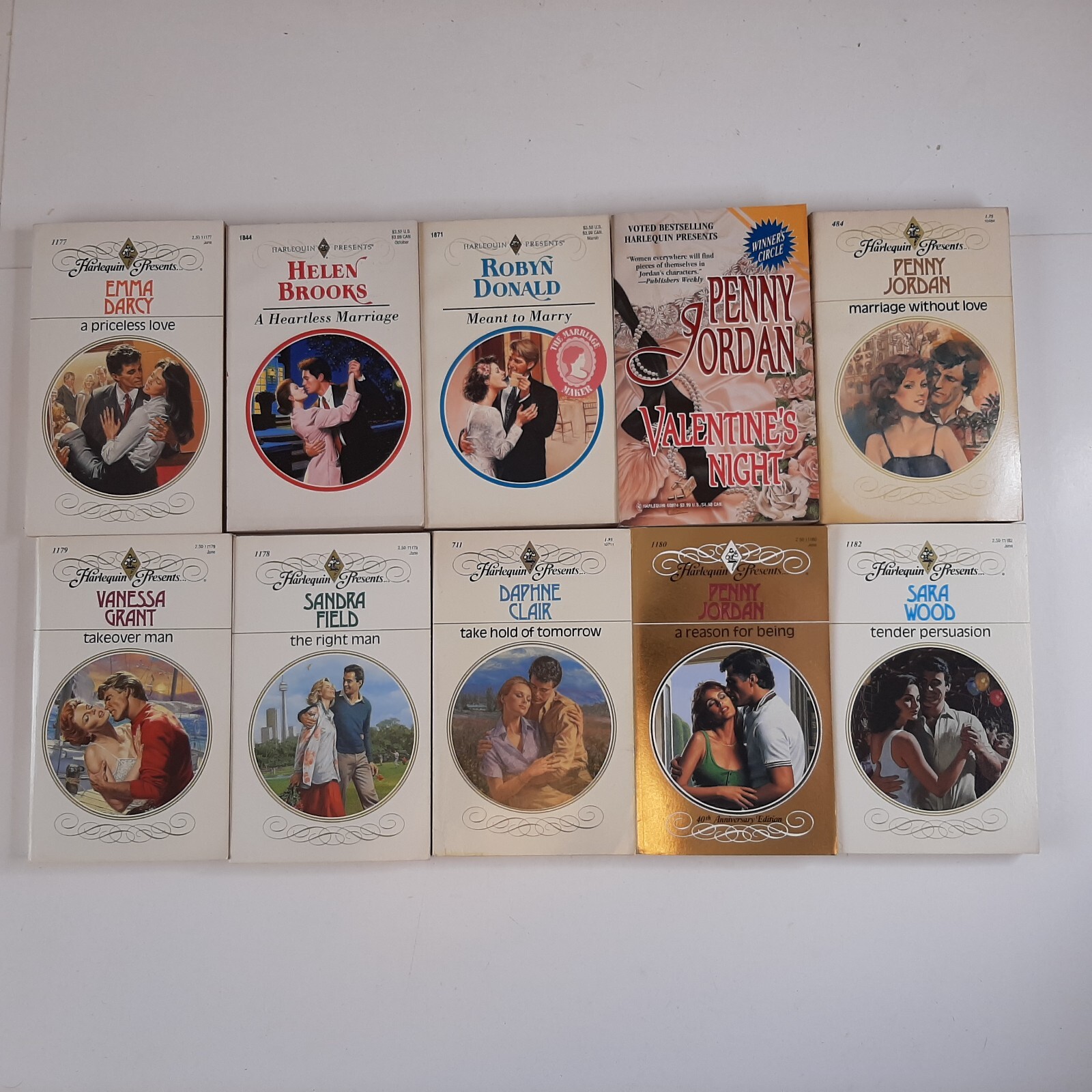 10 Misc. Different HARLEQUIN PRESENTS Paperback Novel Free Shipping SC books RK8
