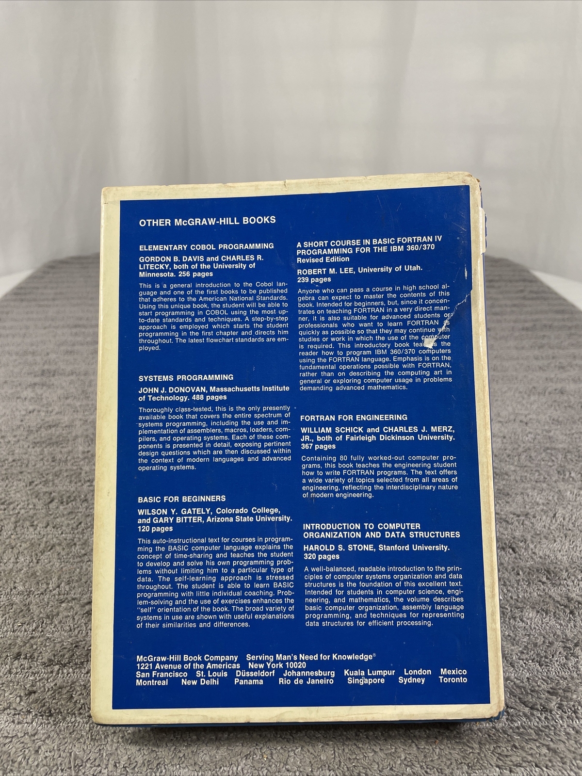 360/370 Programing In Assembly Language By Ned Chapin Hardcover Dust Jacket 1973