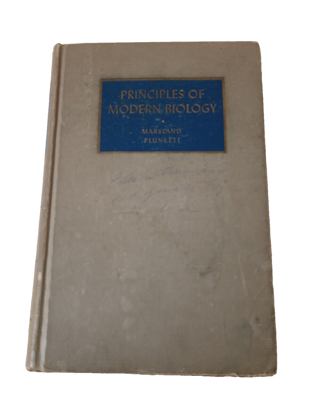 Vintage 1945 Principles of Modern Biology By Douglas Marsland Charles R Plunkett