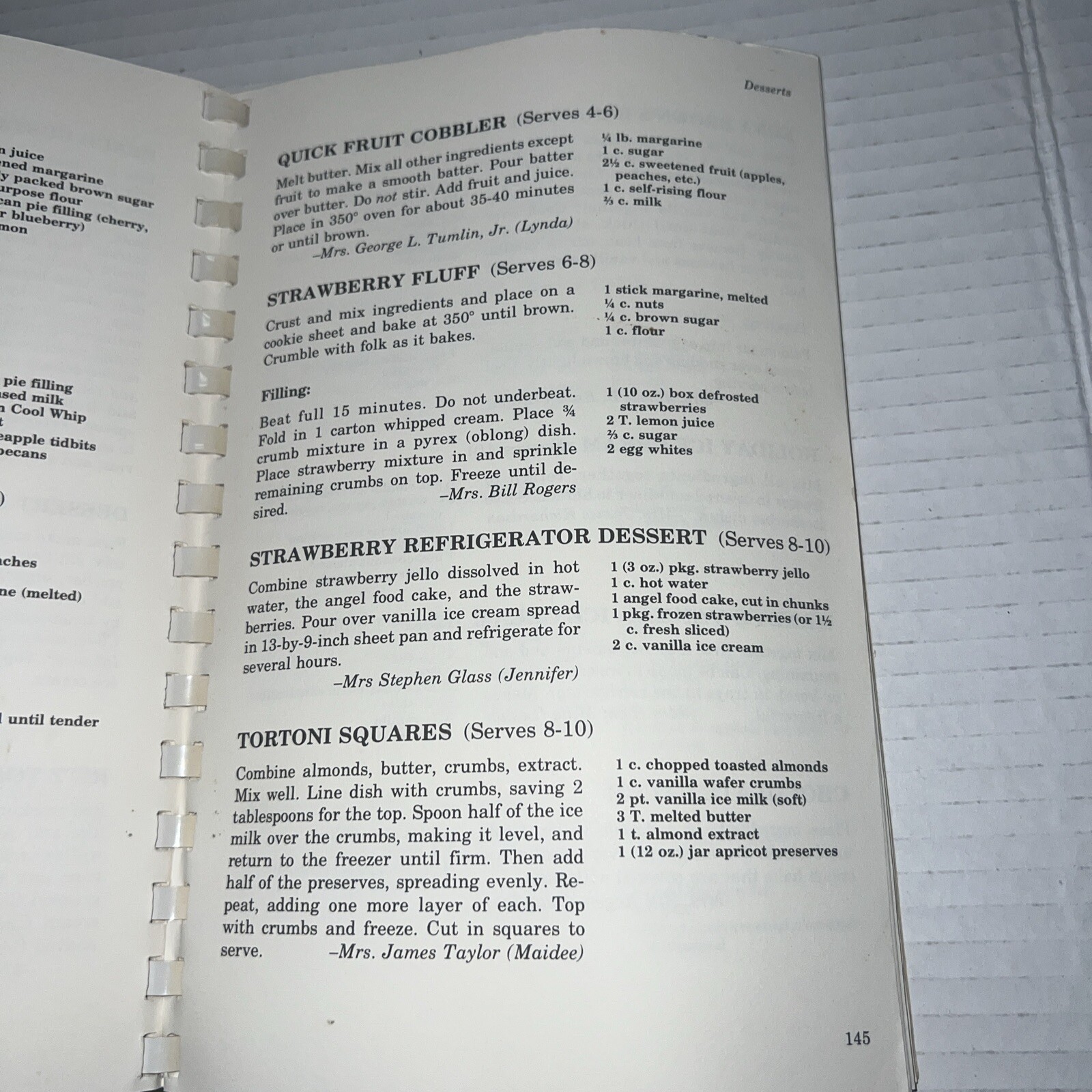 Baptist Dishes Worth Blessing Edited by Judy Bryson Plastic Comb Cookbook