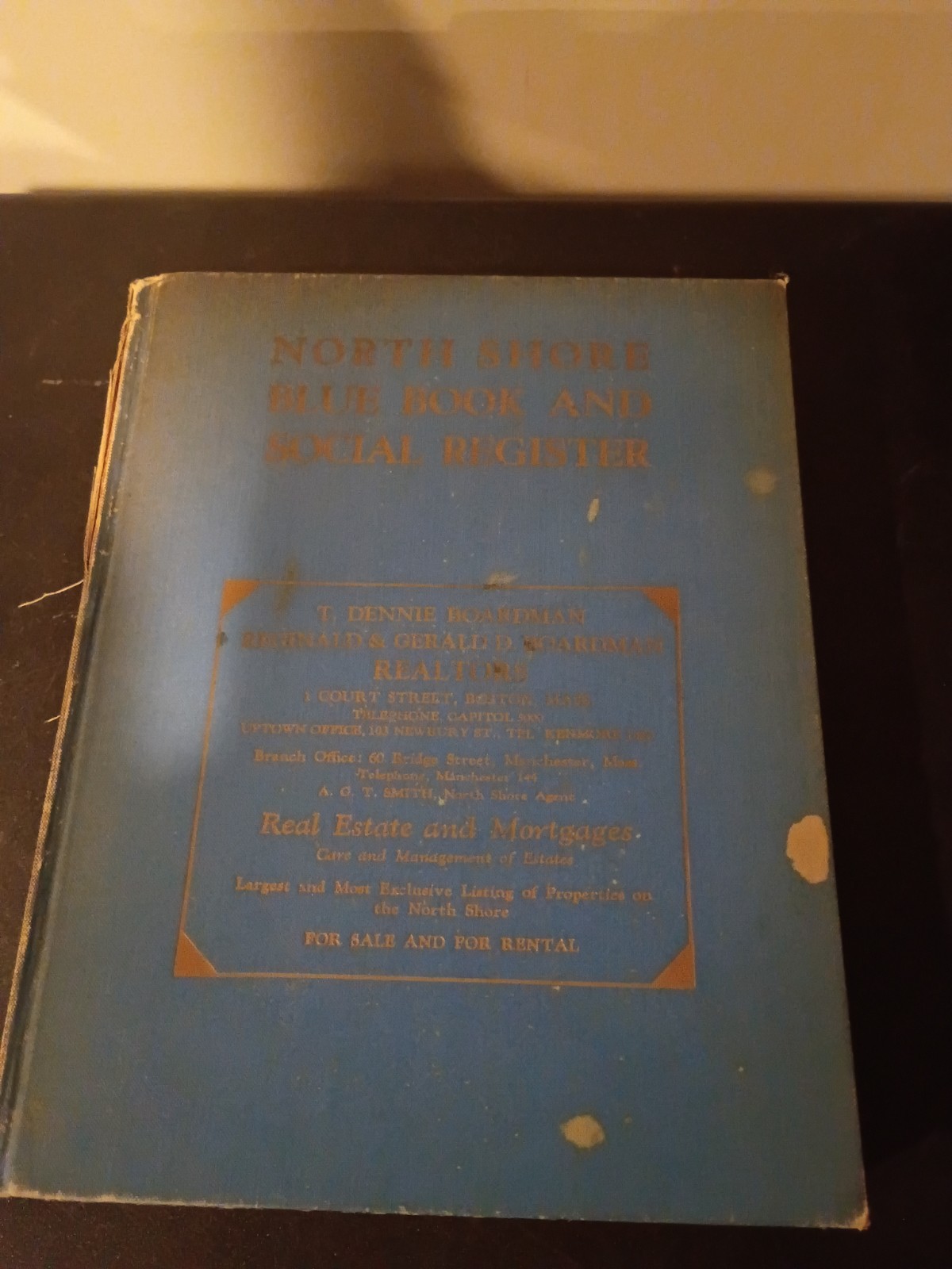 The North Shore Blue Book and Social Register 1942 Massachusetts History