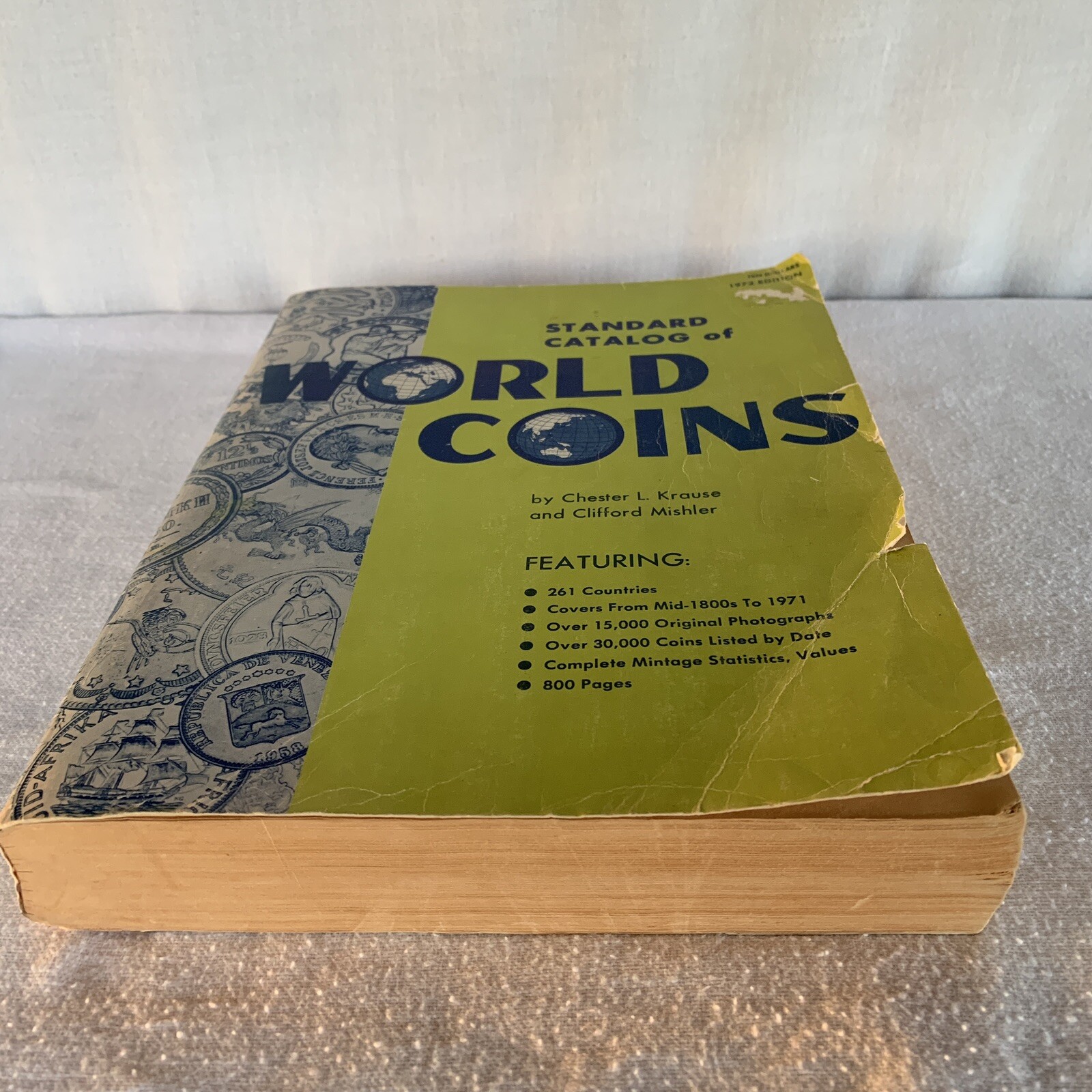 Vtg Standard Catalog World Coins Chester Krause 1972 Edition 800 pages Softcover