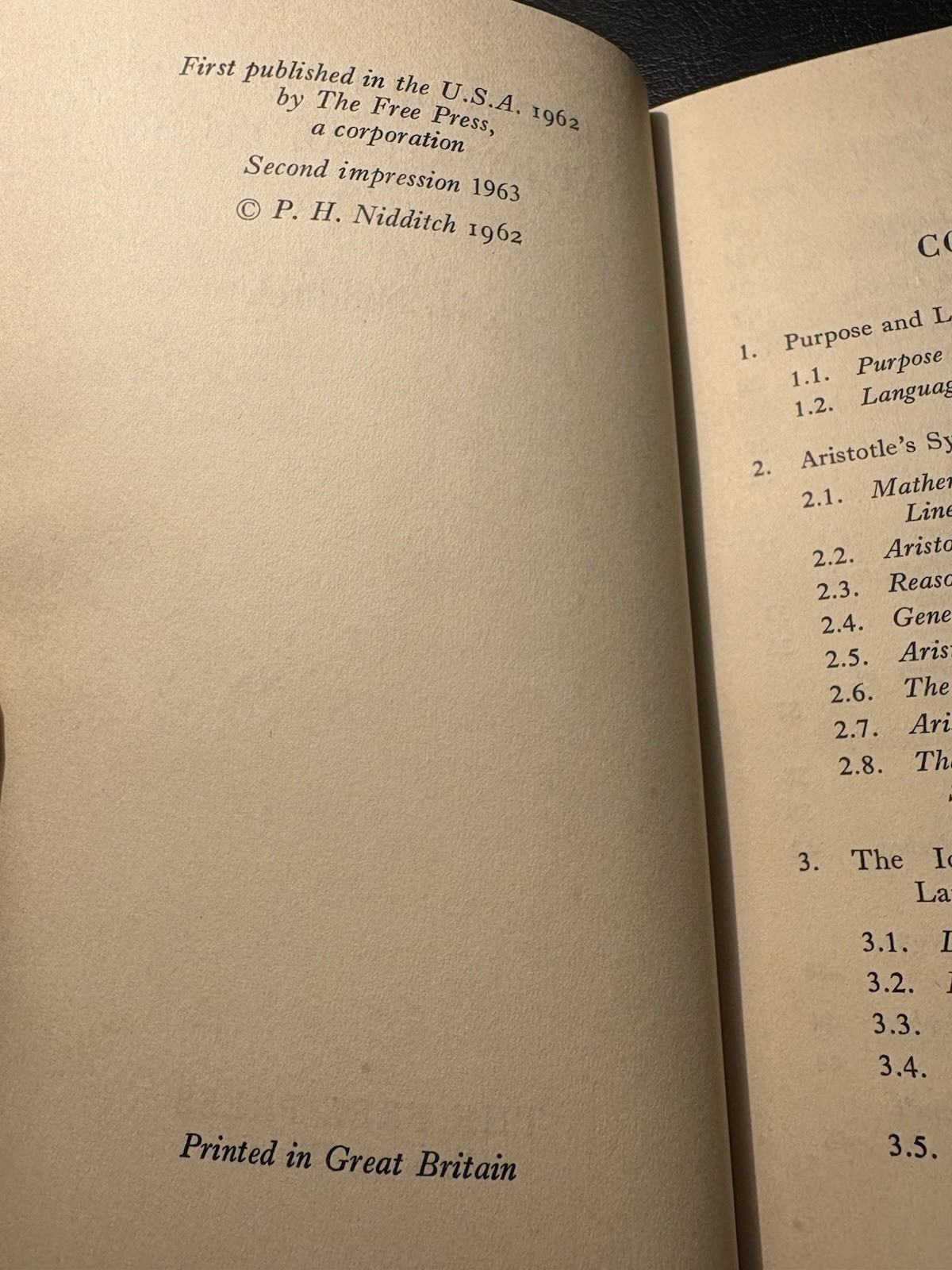 The Development Mathematical Logic Nidditch 1963 Free Press PB Philosophy