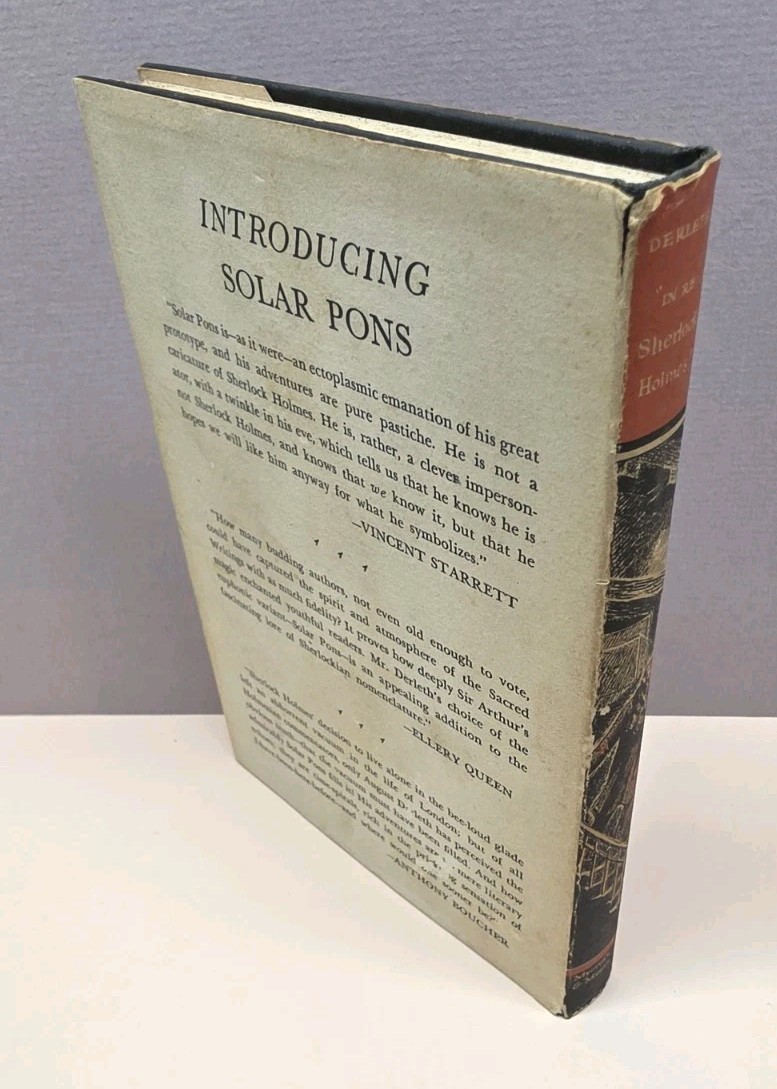 August Derleth In Re Sherlock Holmes 1st Edition 1945 Introducing Solar Pons