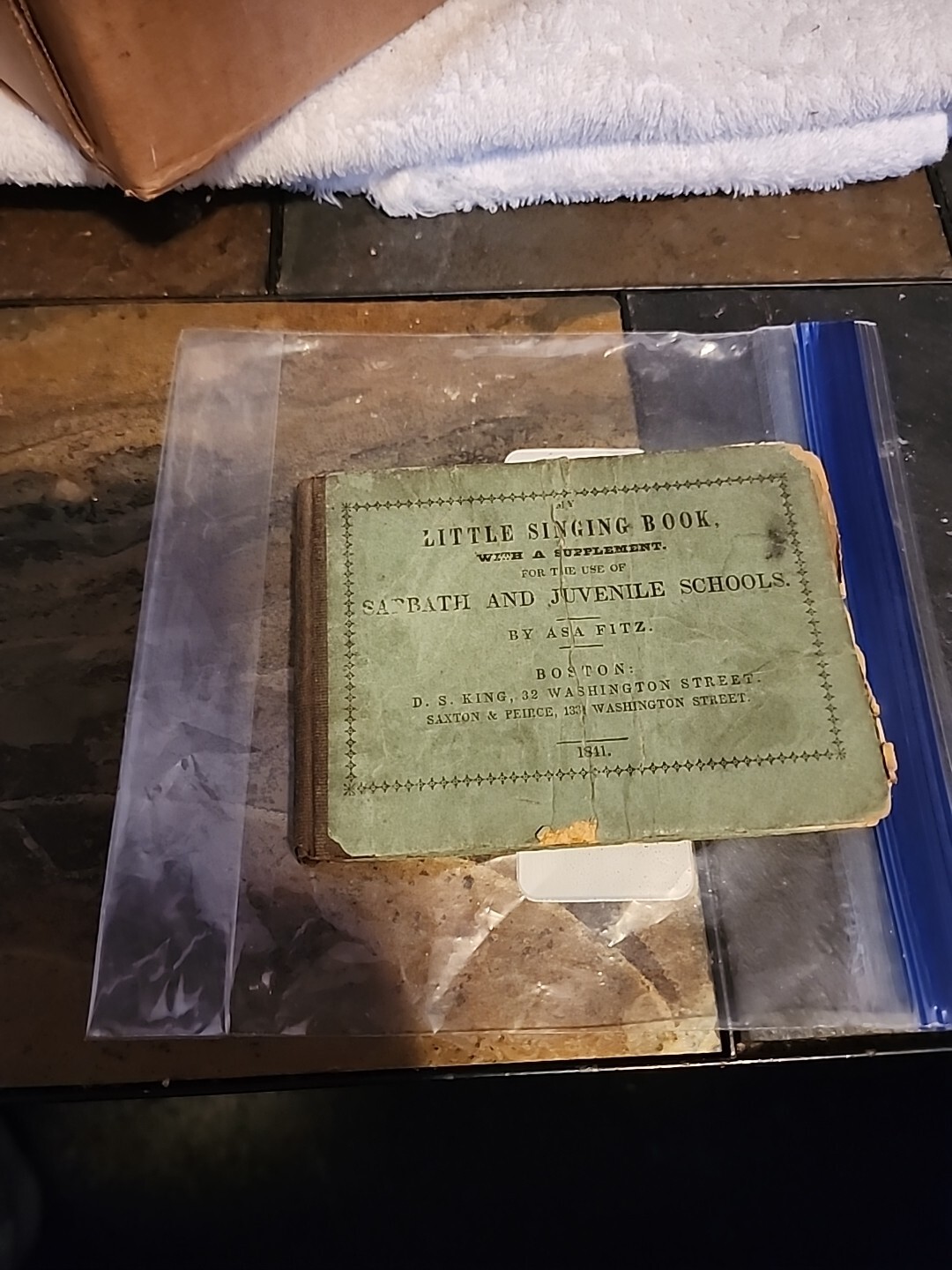 Early 1840’s Little Song Book By Asa Fitz 1841 Boston, D.S. King
