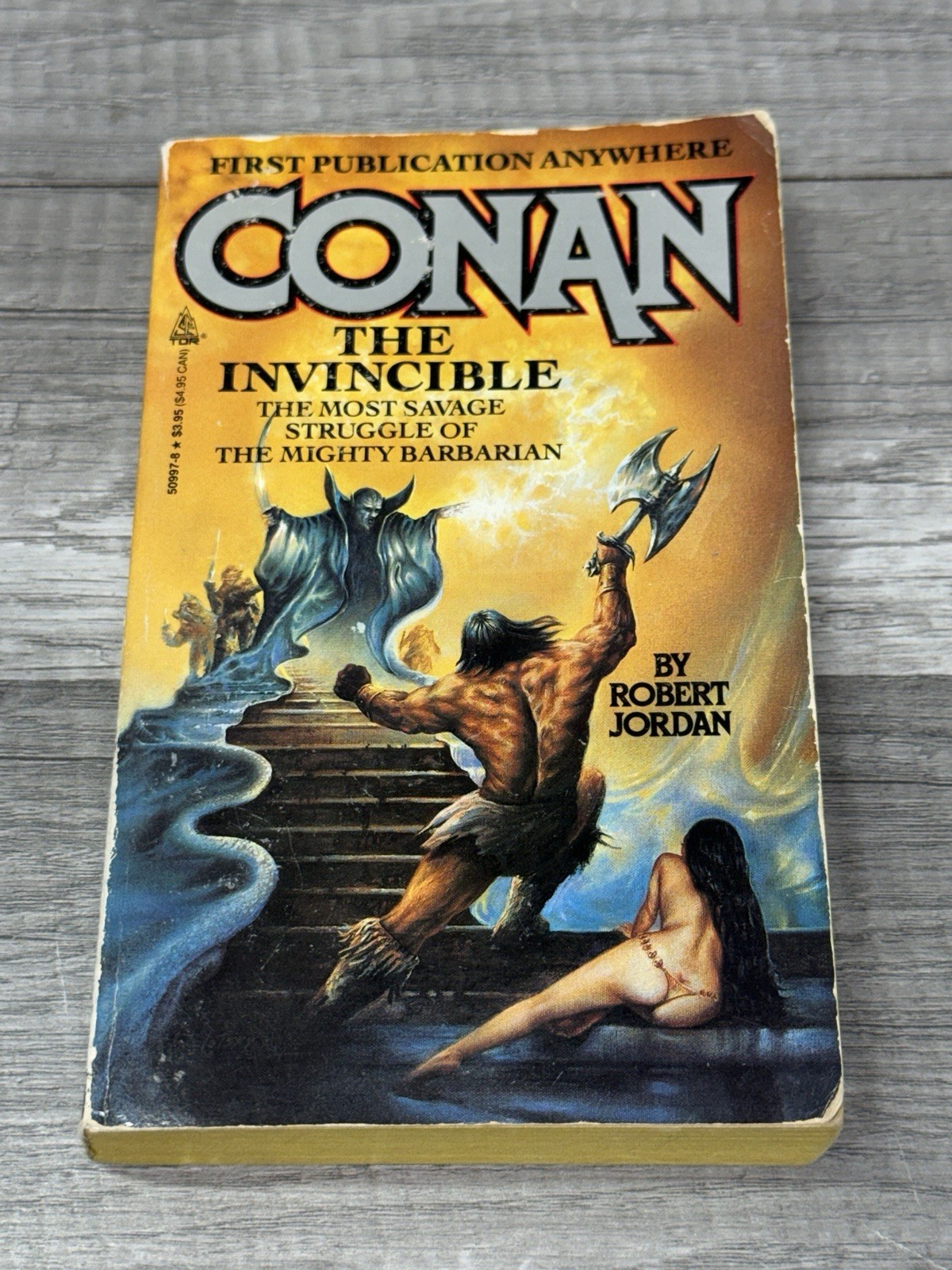 Conan The Invincible Robert Jordan 1982 1980s Vtg Paperback Book First Print