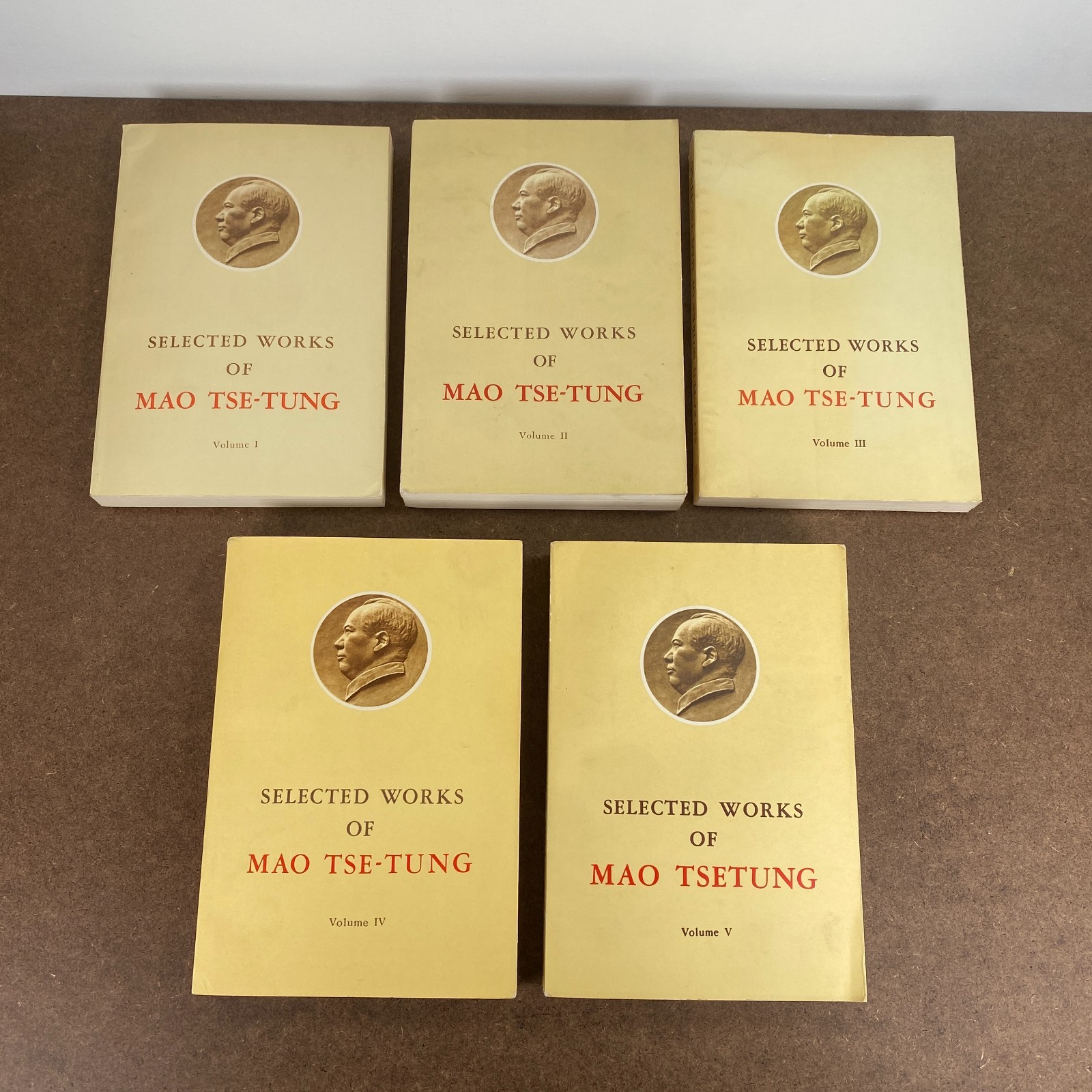 Selected Works of Mao Tse-Tung Vol 1-5 1967-1977 FLP Peking Communist Paperback
