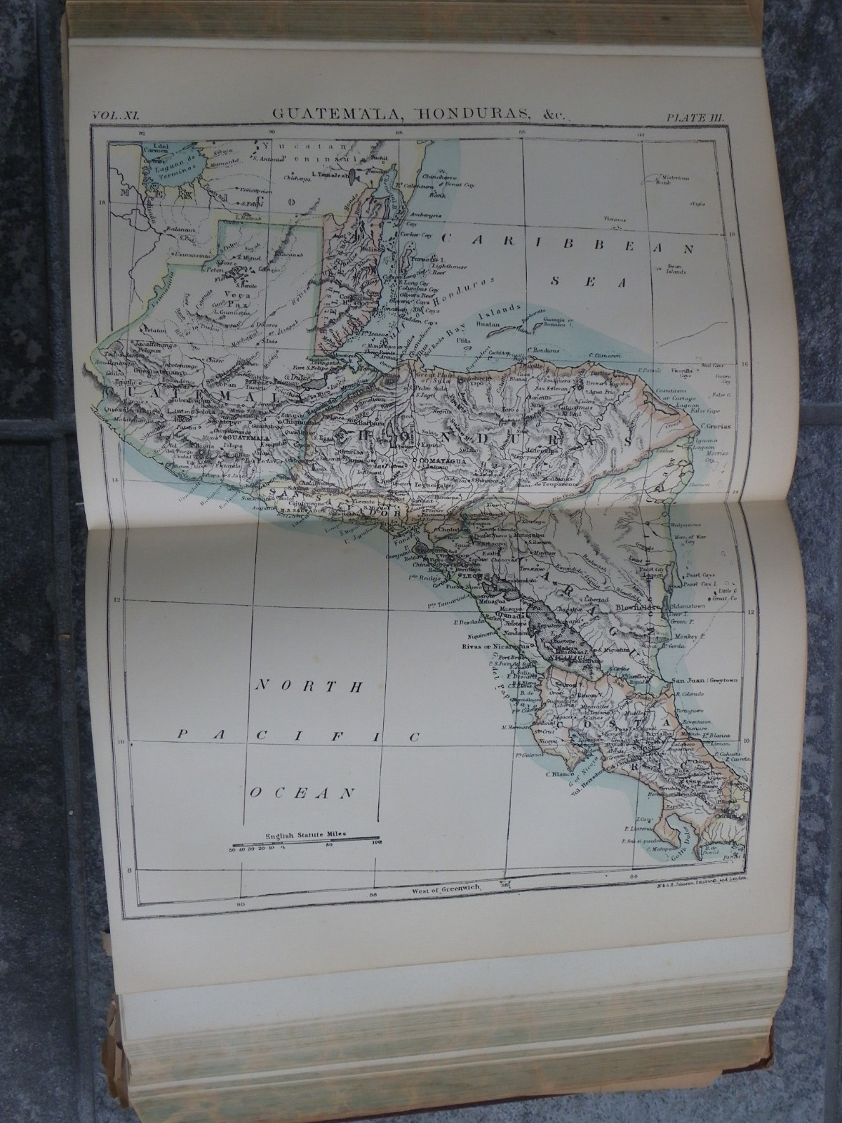 1890 Encyclopedia Britannica Vol XI-9th Edition-Allen Co-Leather-All 16 Plates