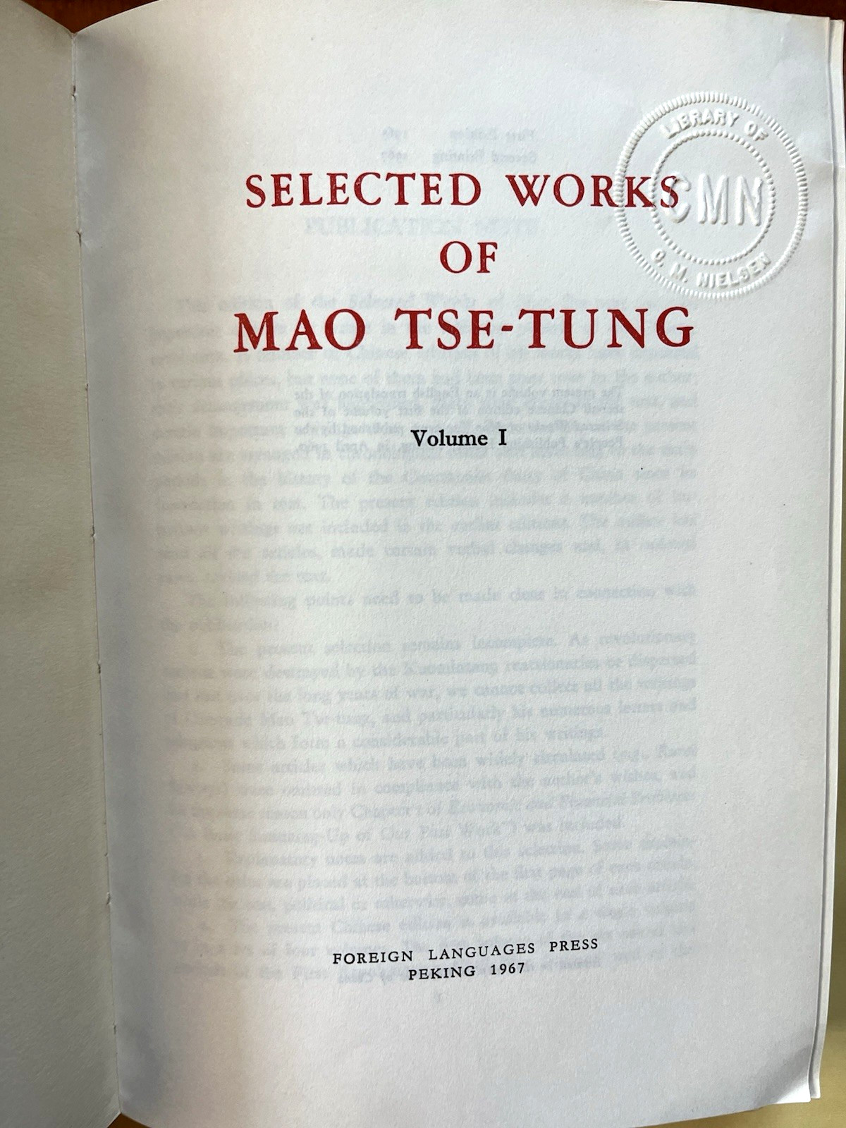 Selected Works of Mao Tse-Tung Vol 1-5 1967-1977 FLP Peking Paperback -Very Good