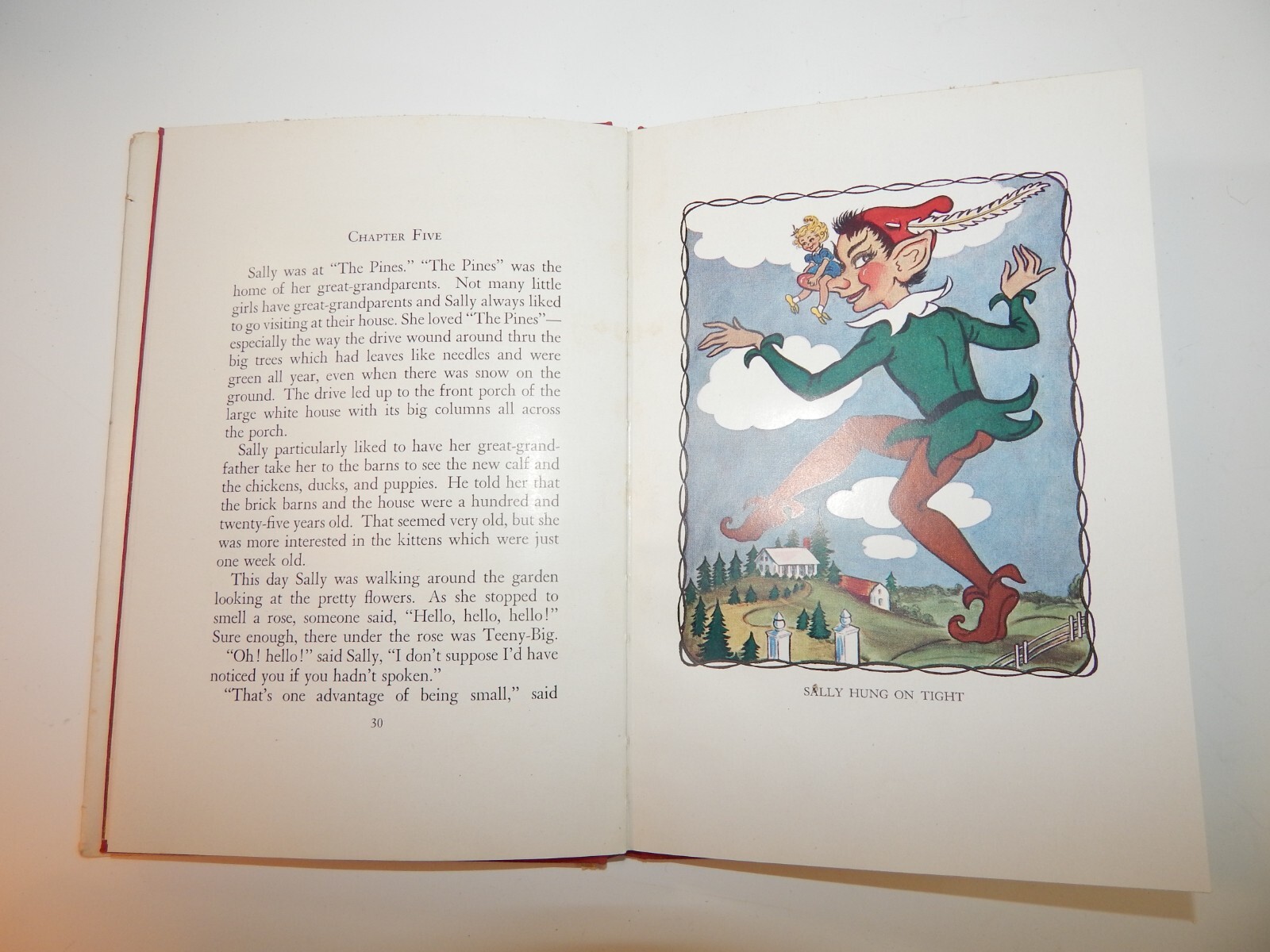 Teeny-Big by R.K. Cooper 1953 Vintage Sally & Christmas Elves Illus. HC/DJ