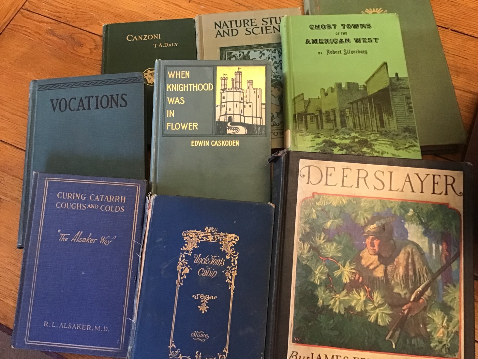 Old Vintage Antique Hardcover 43 books Staging Decoration 1900s-1940s