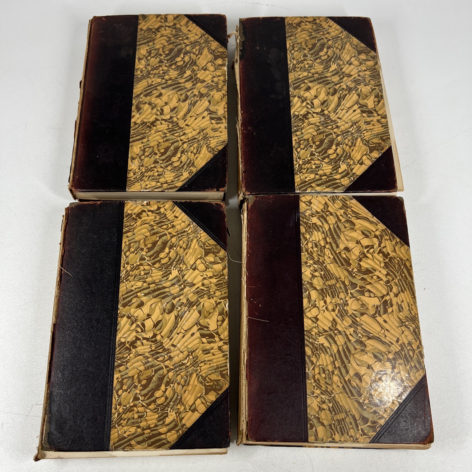 Victor Hugo Antique Book LOT of 4 Valjean Edition Miserables Hunchback Toilers