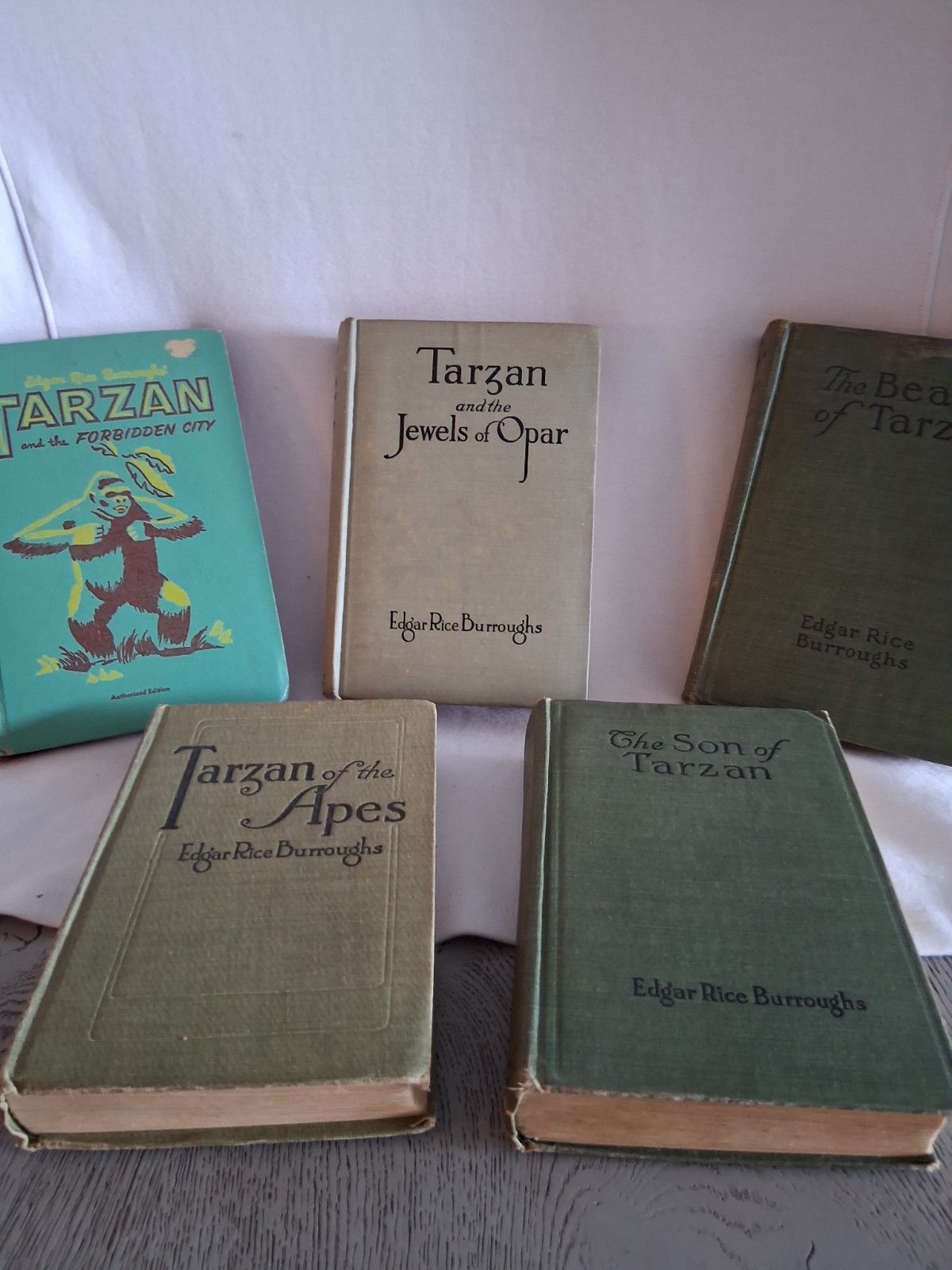 Vintage Lot of 5 Edgar Rice Burroughs „Tarzan Series“ Early Edition Books