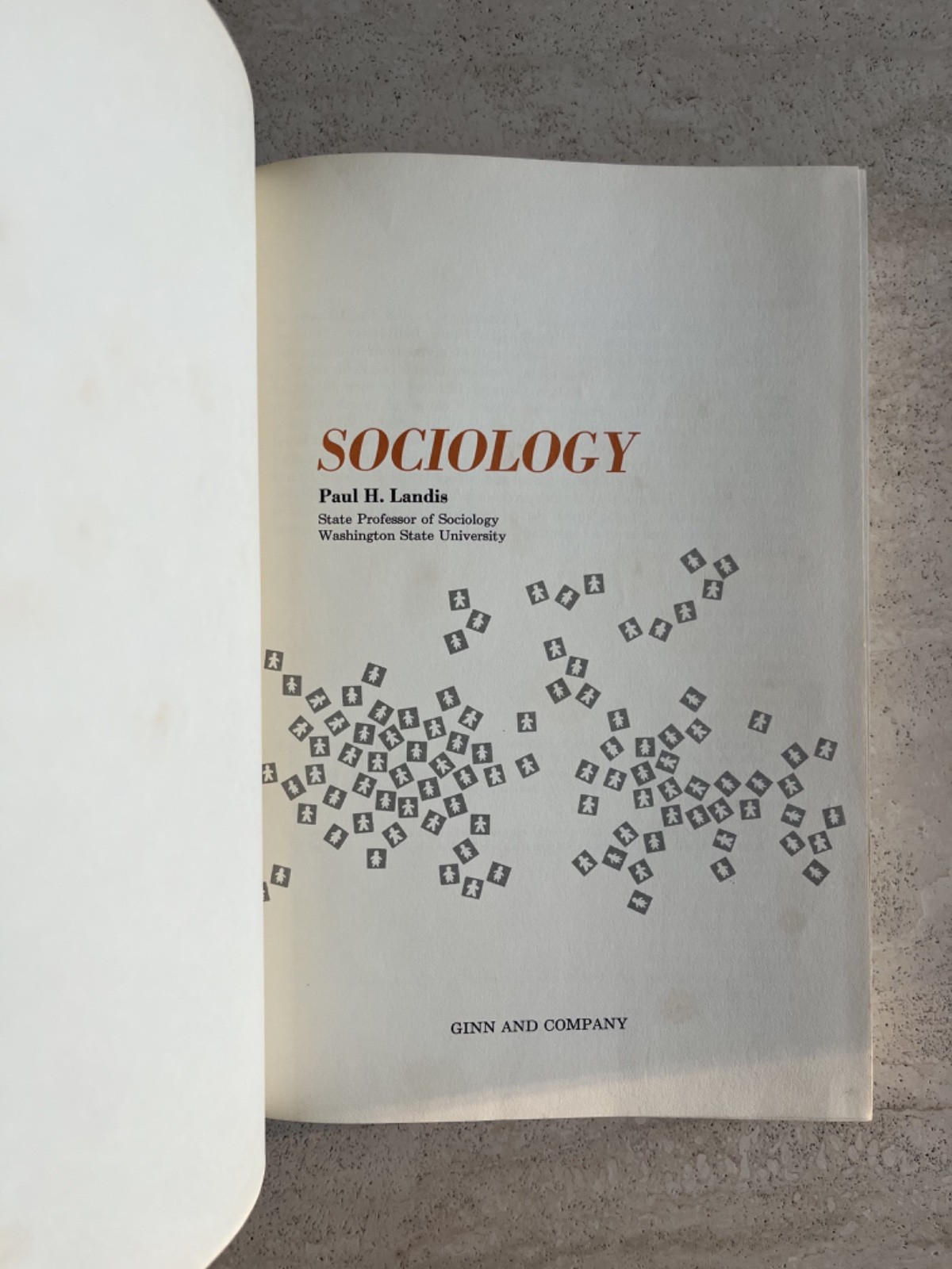 Sociology by Paul H. Landis Vintage 1964 Hardcover Book 1964 Environment Culture
